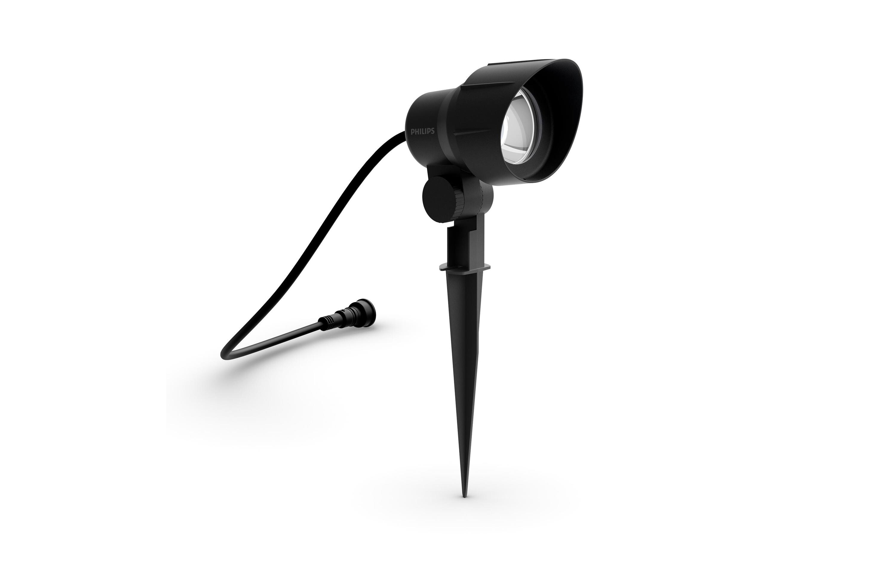 Philips Outdoor Niedervolt Spot 6W Erweiterung 2700K schwarz