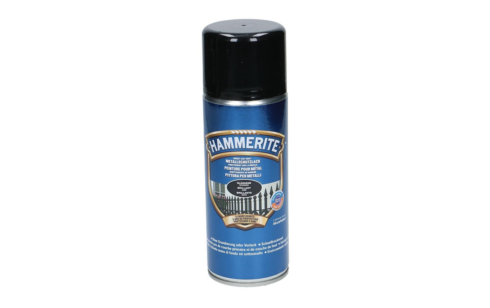 Hammerite Metall-Schutzlack HG Schwarz, 400 ml