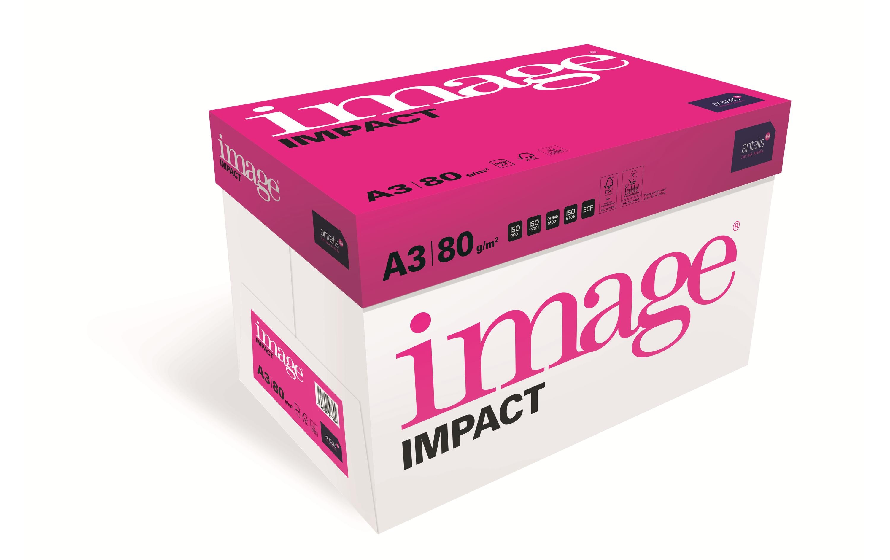 Antalis Kopierpapier Image Impact A3 Hochweiss 80 g/m², 2500 Blatt