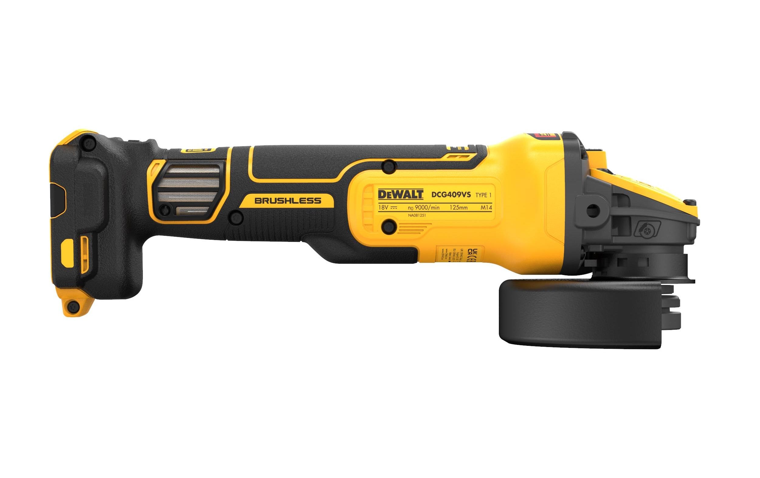 DeWalt Akku-Winkelschleifer DCG409 VSNT 18 V, 125 mm, Solo