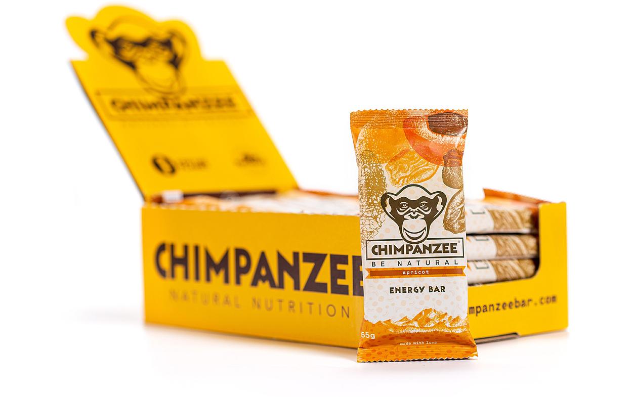 Chimpanzee Energy Bar, Box Aprikose, 20 x 55 g