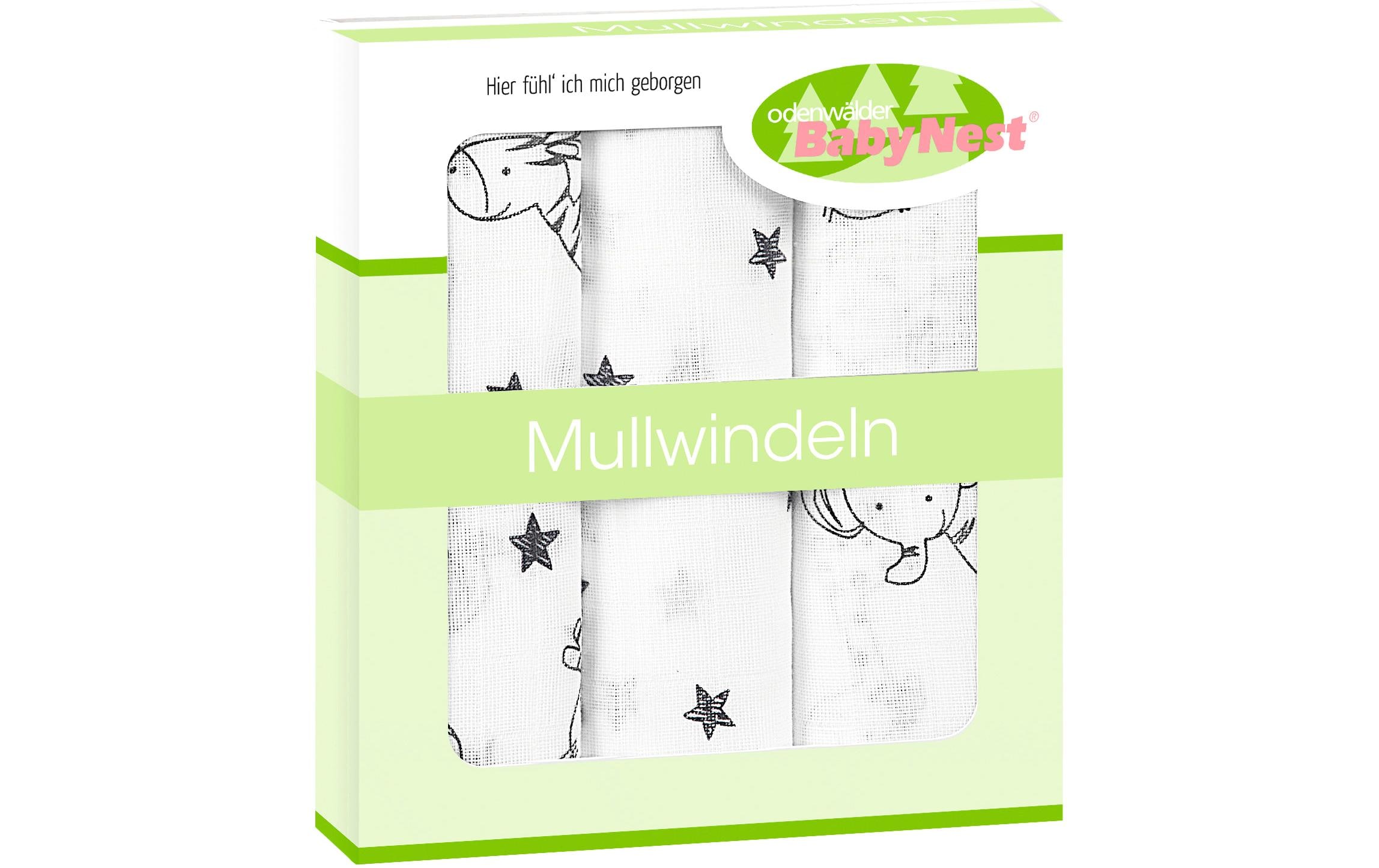 Odenwälder Mulltuch Farm 3er Set Anthrazit 80 x 80 cm