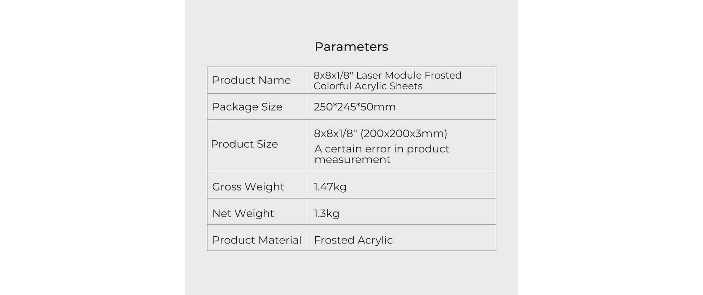 Creality Acryl Platten 200 x 200 x 3 mm