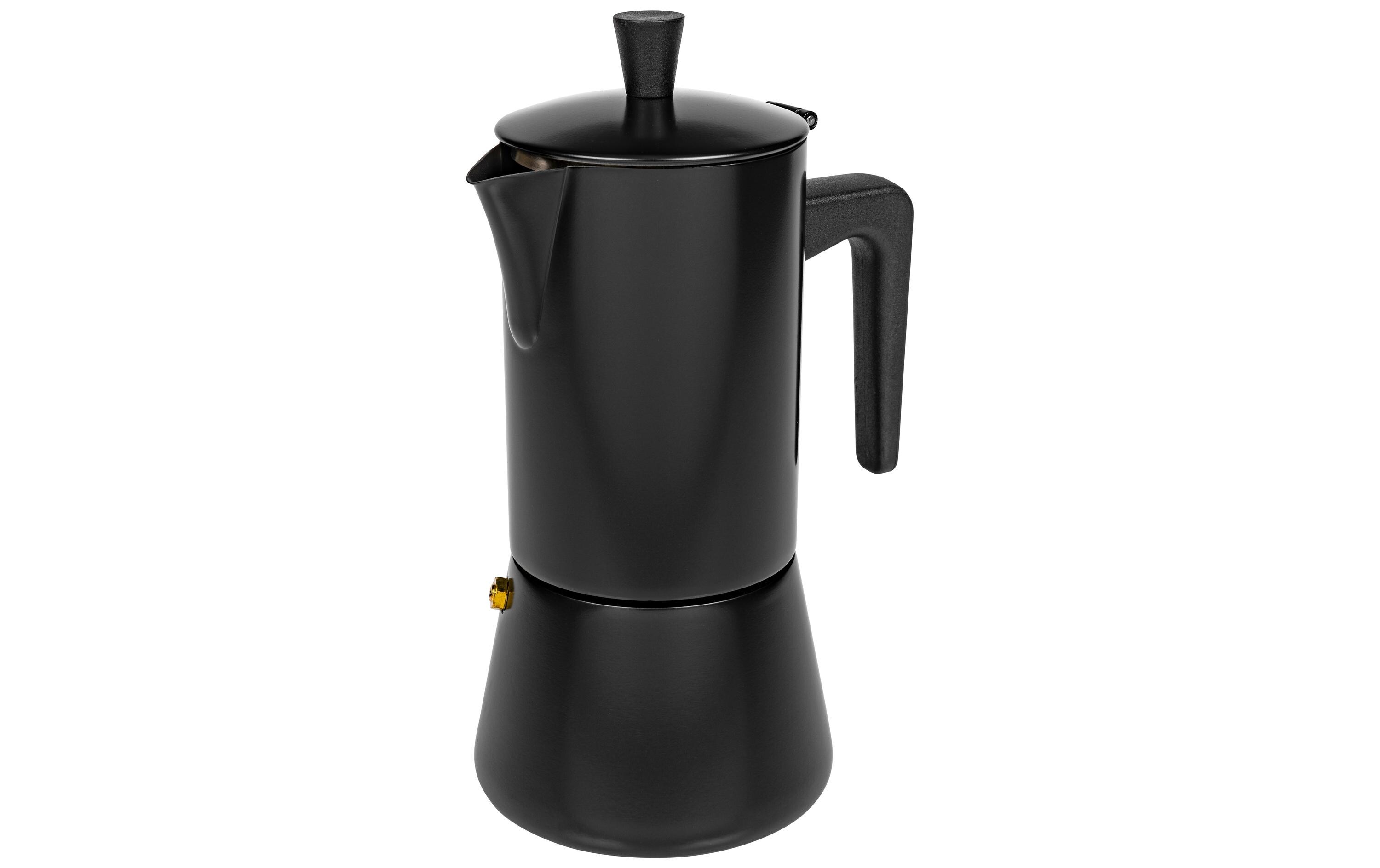 FURBER Espressokocher Chicchi 6 Tassen, Schwarz