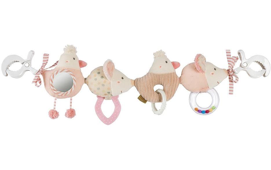 fehn Kinderwagenkette Rosa/Beige