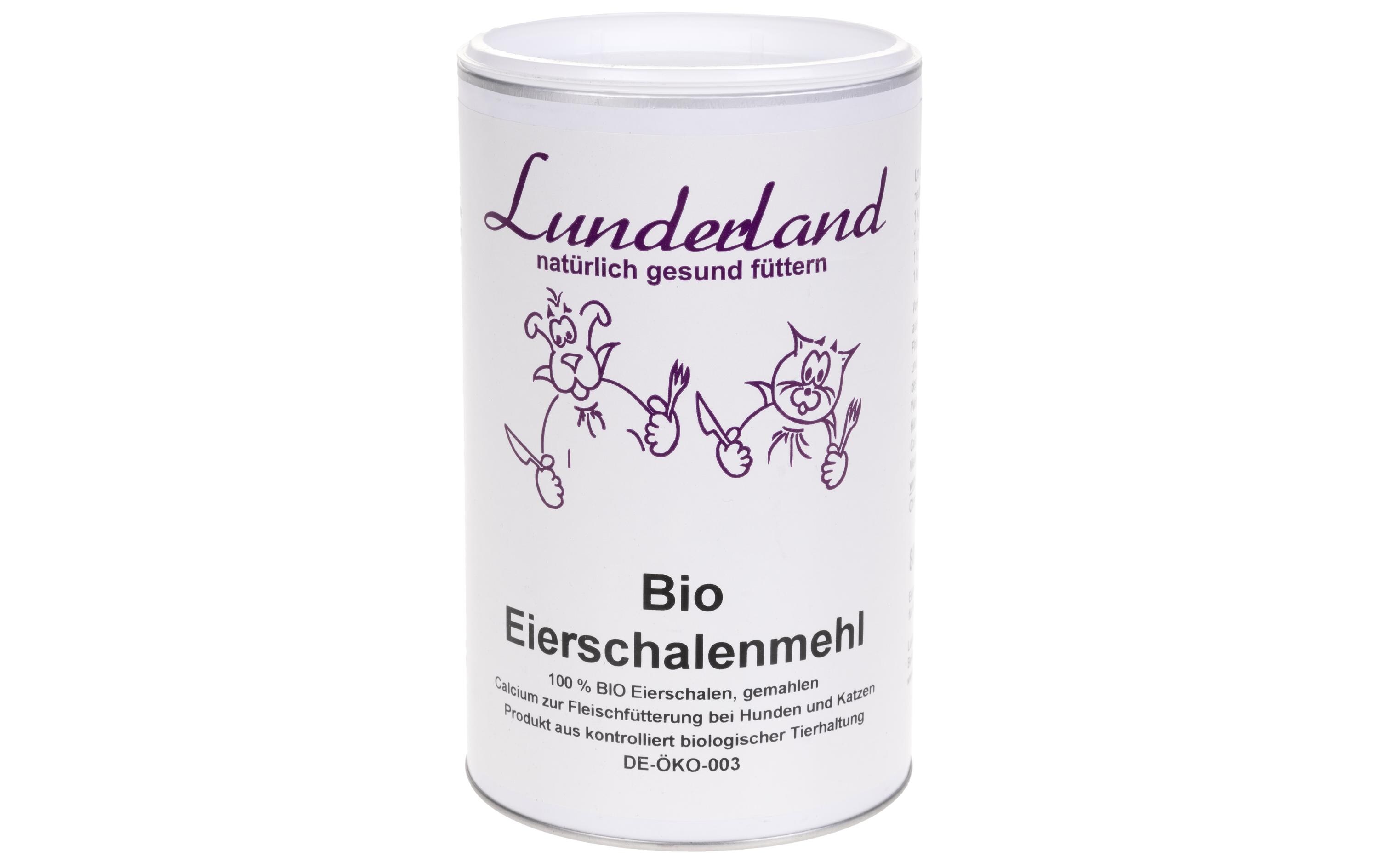 Lunderland Hunde-Nahrungsergänzung Bio-Eierschalenmehl, 800 g