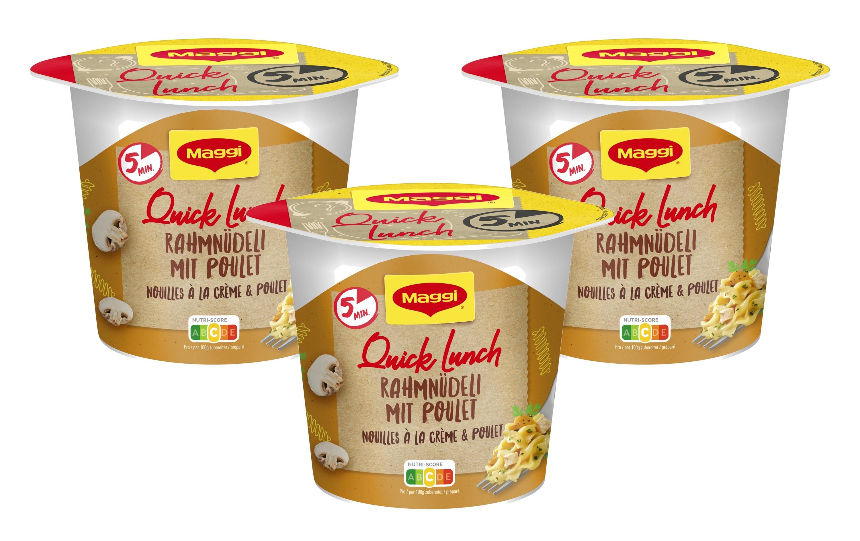 Maggi Quick Lunch Rahmnüdeli mit Poulet 3 x 65 g