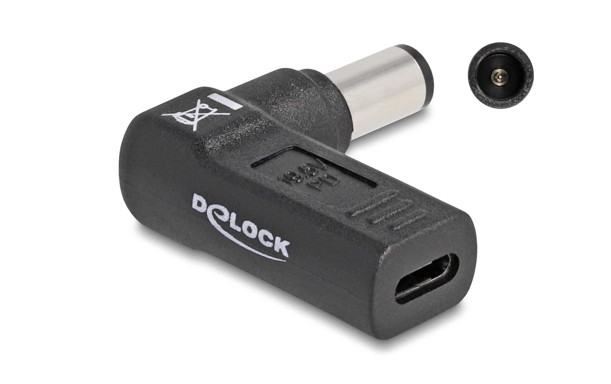 Delock Adapter USB-C zu HP 7.4 x 5.0 mm 90° gewinkelt