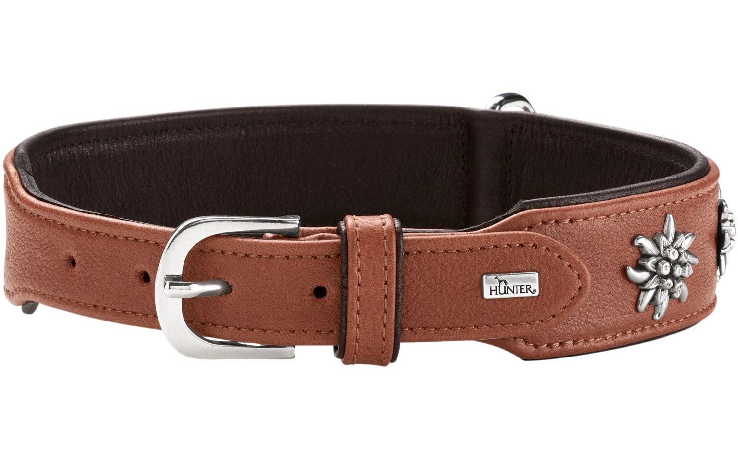 Hunter Halsband München 42/S, Rindsleder, Cognac/Schwarz