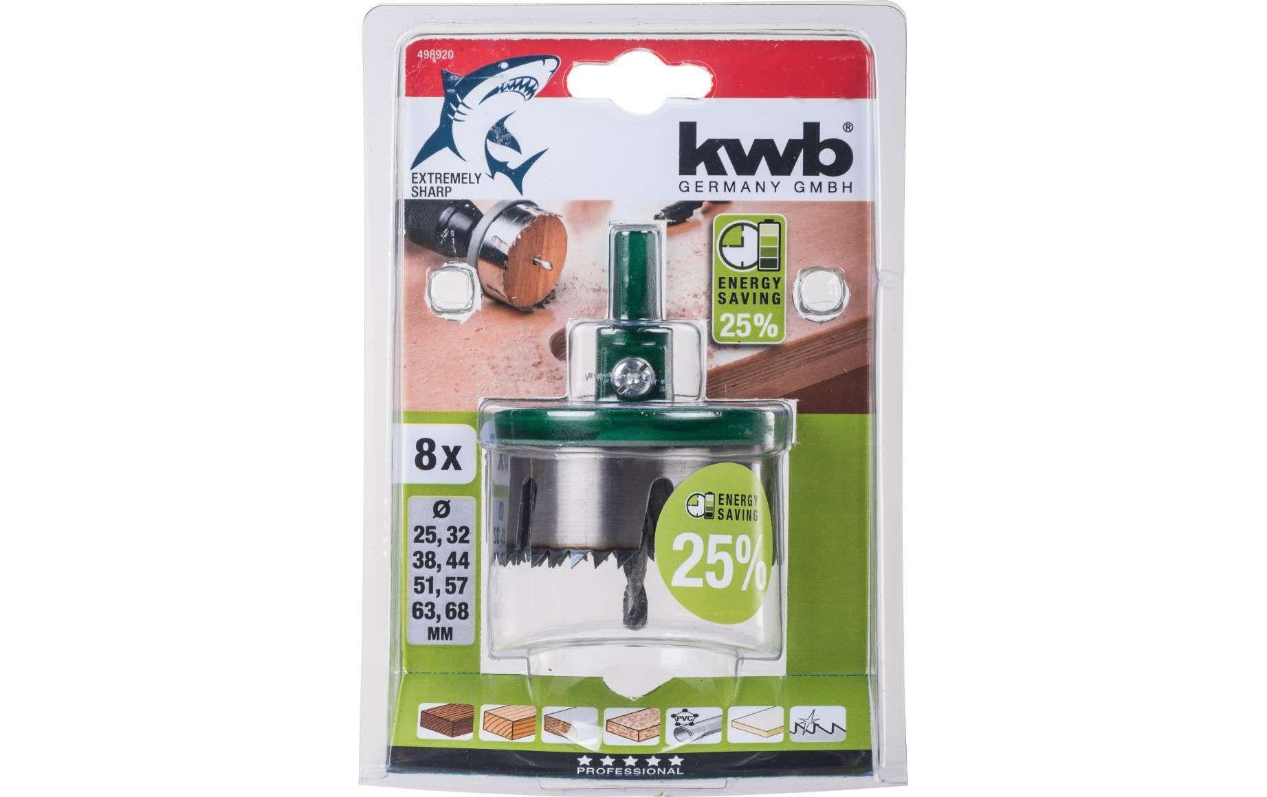 kwb Lochsägen-Set 25-68 mm 8-teilig