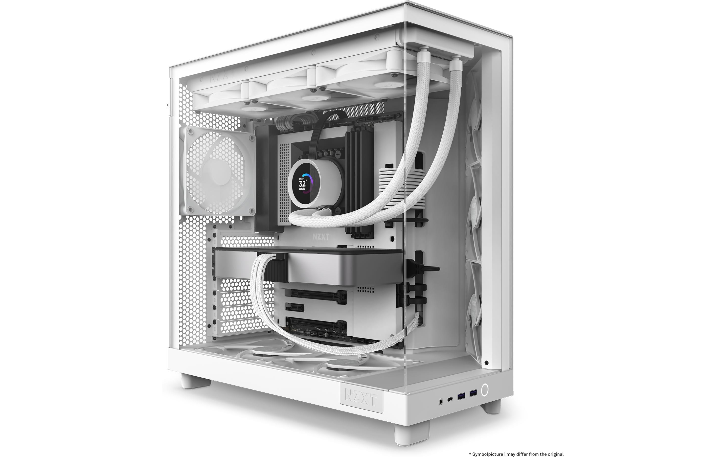 NZXT PC-Gehäuse H6 Flow Weiss