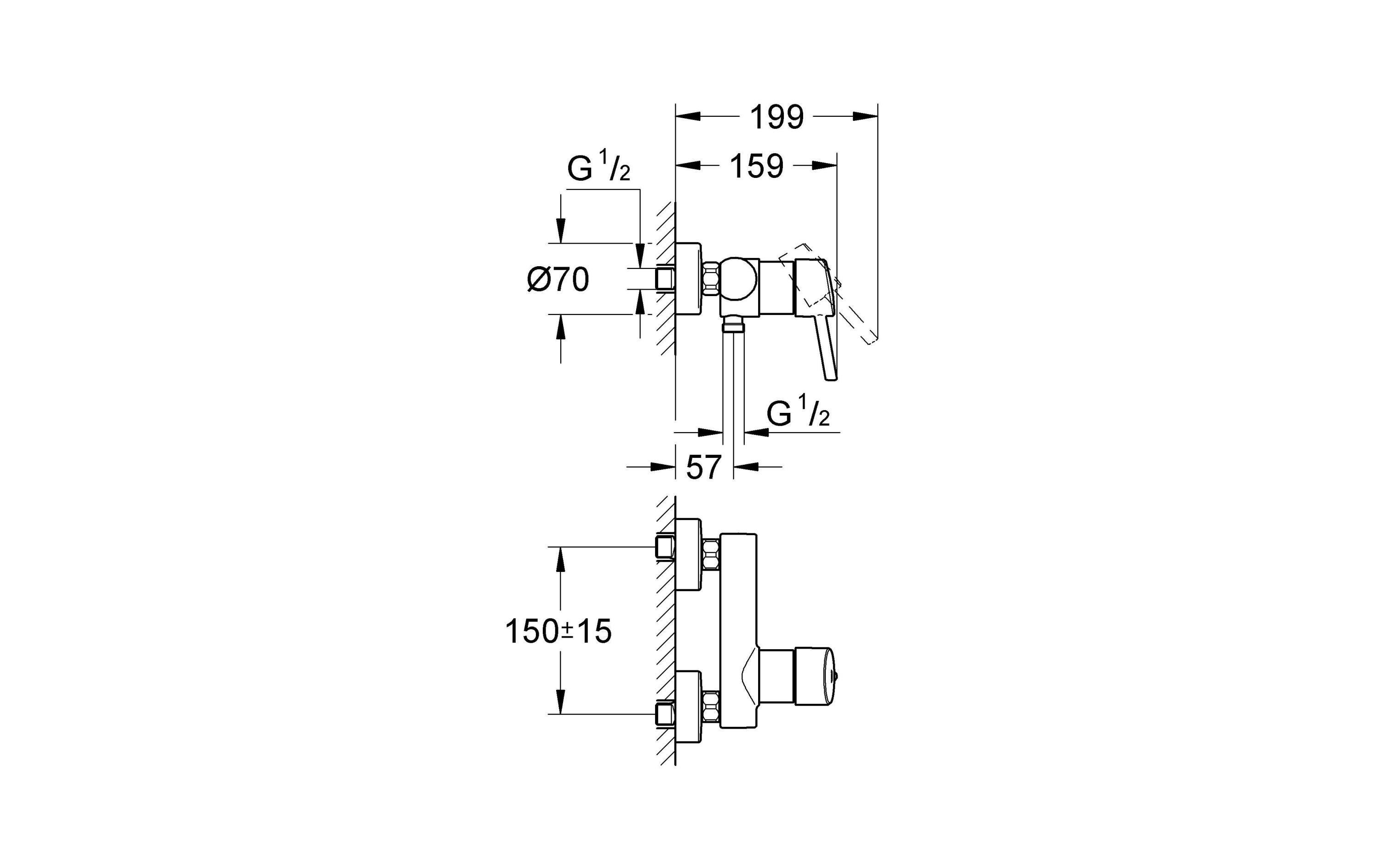 GROHE Duscharmatur Concetto 1/2, Chrom