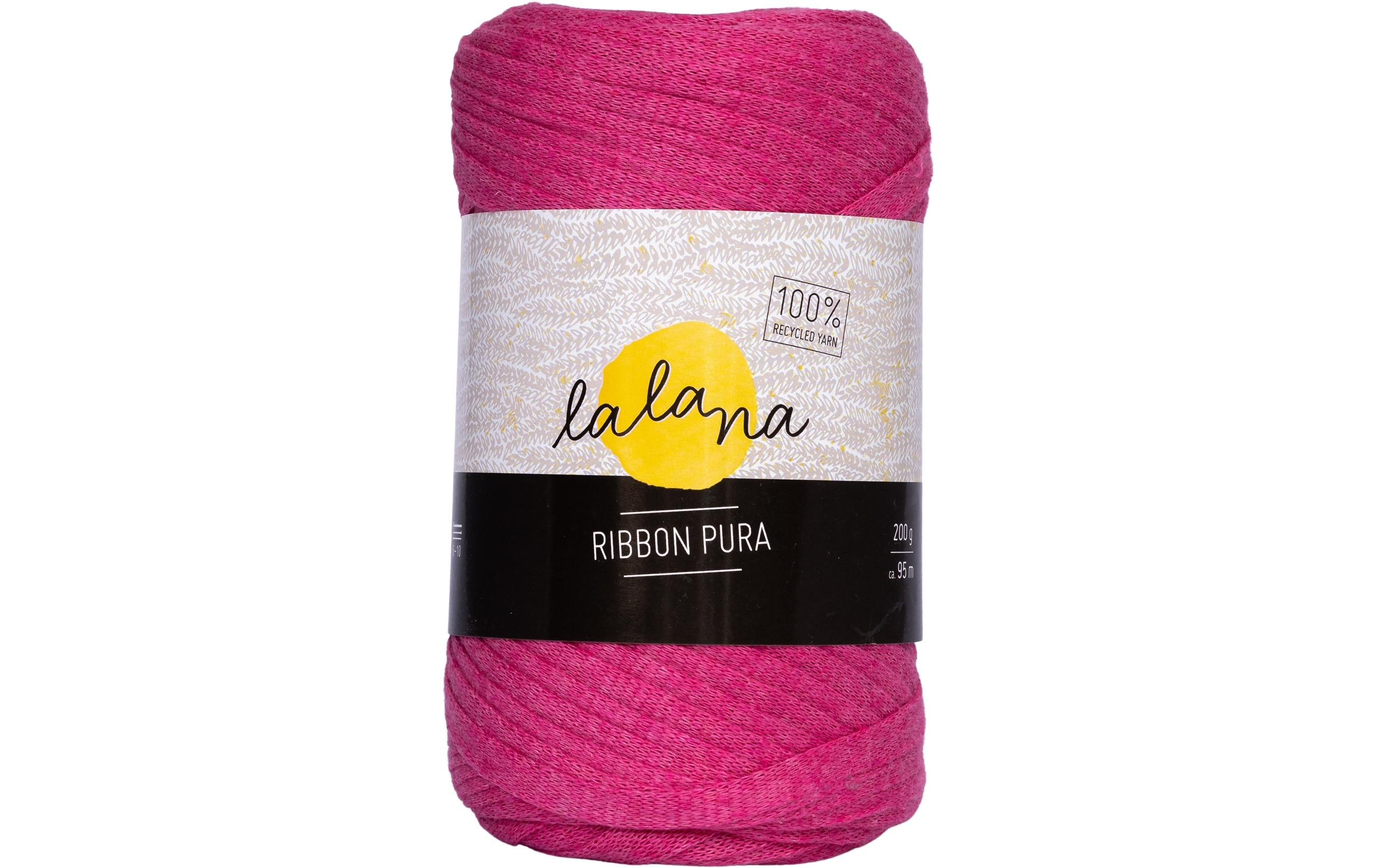 lalana Wolle Ribbon Pura 200 g, Pink