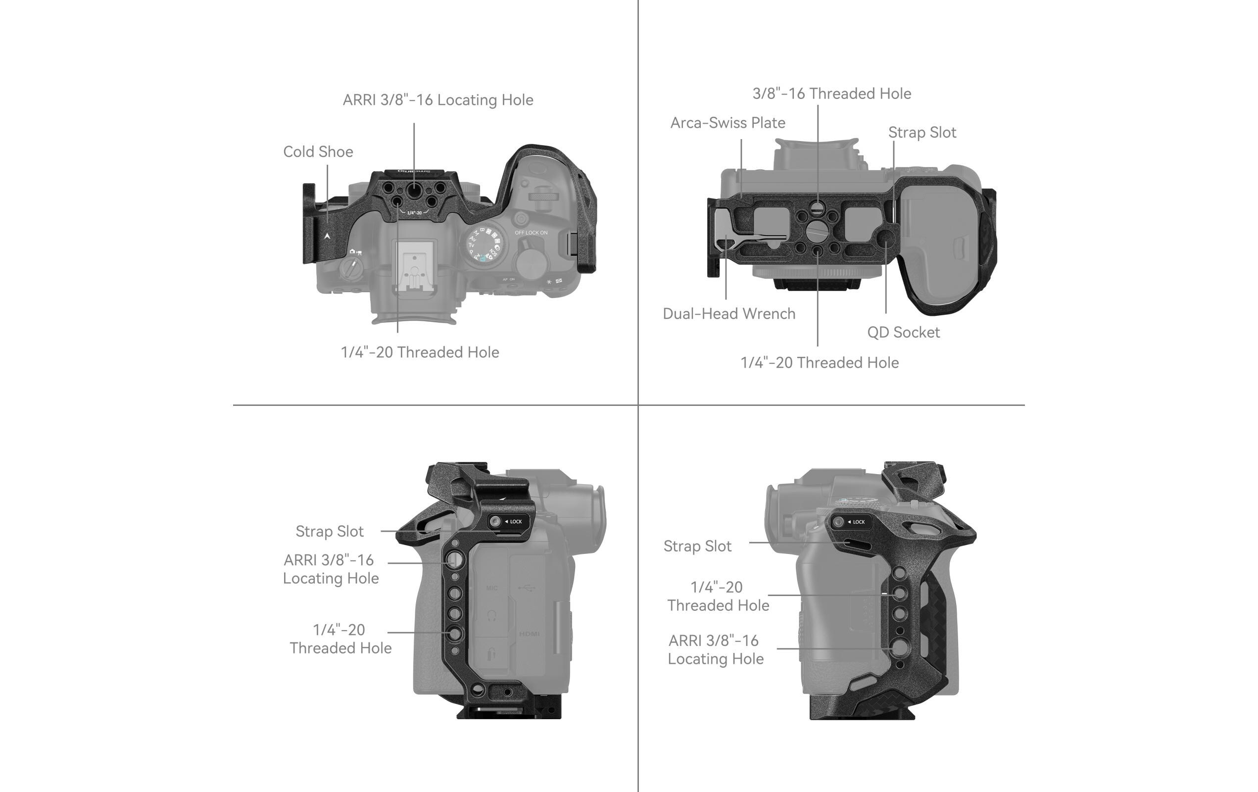 Smallrig Cage Canon EOS R6 Mark II Black Mamba