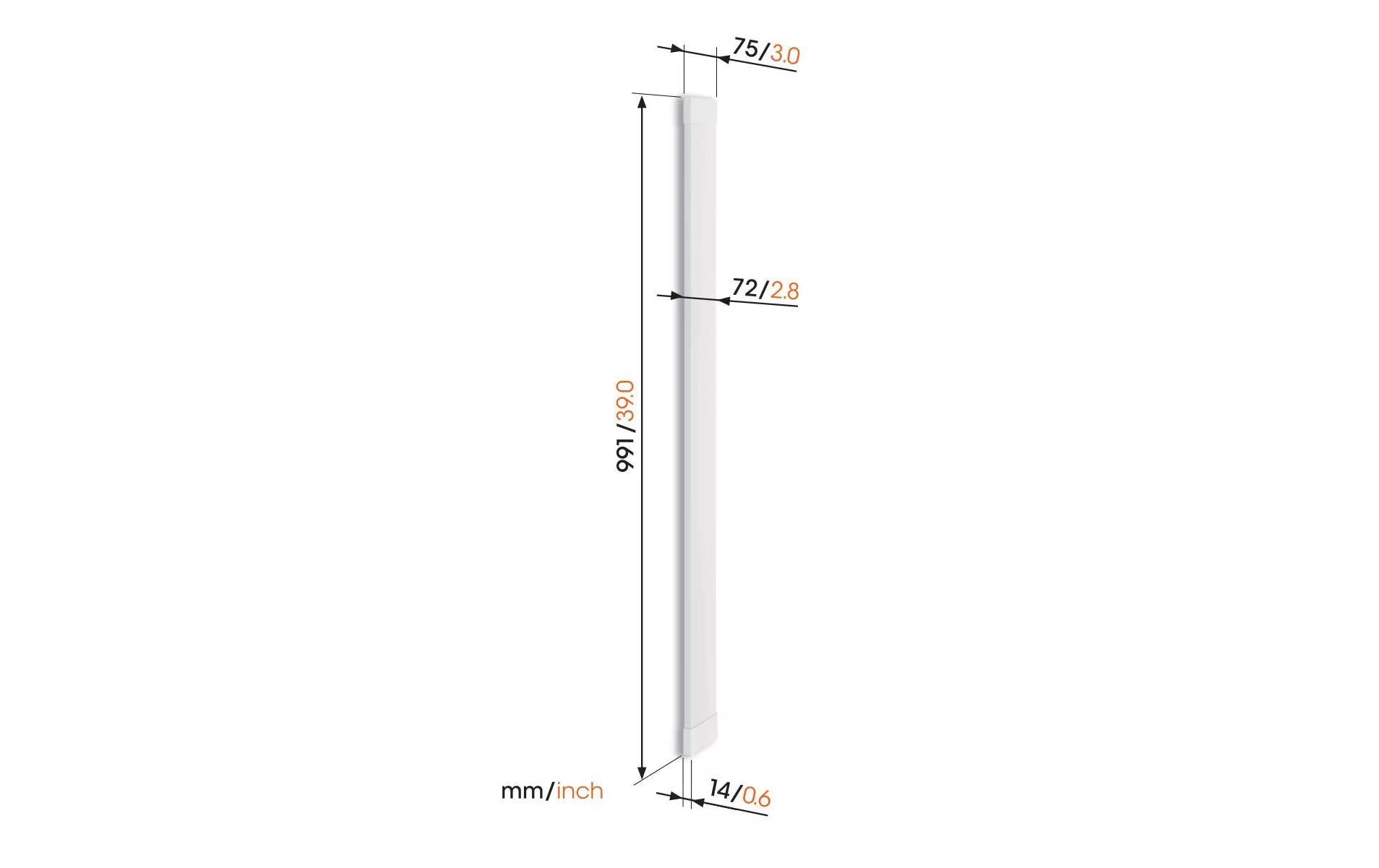 Vogel's Kabelkanal TVA 7000 1 m x 72 mm Weiss