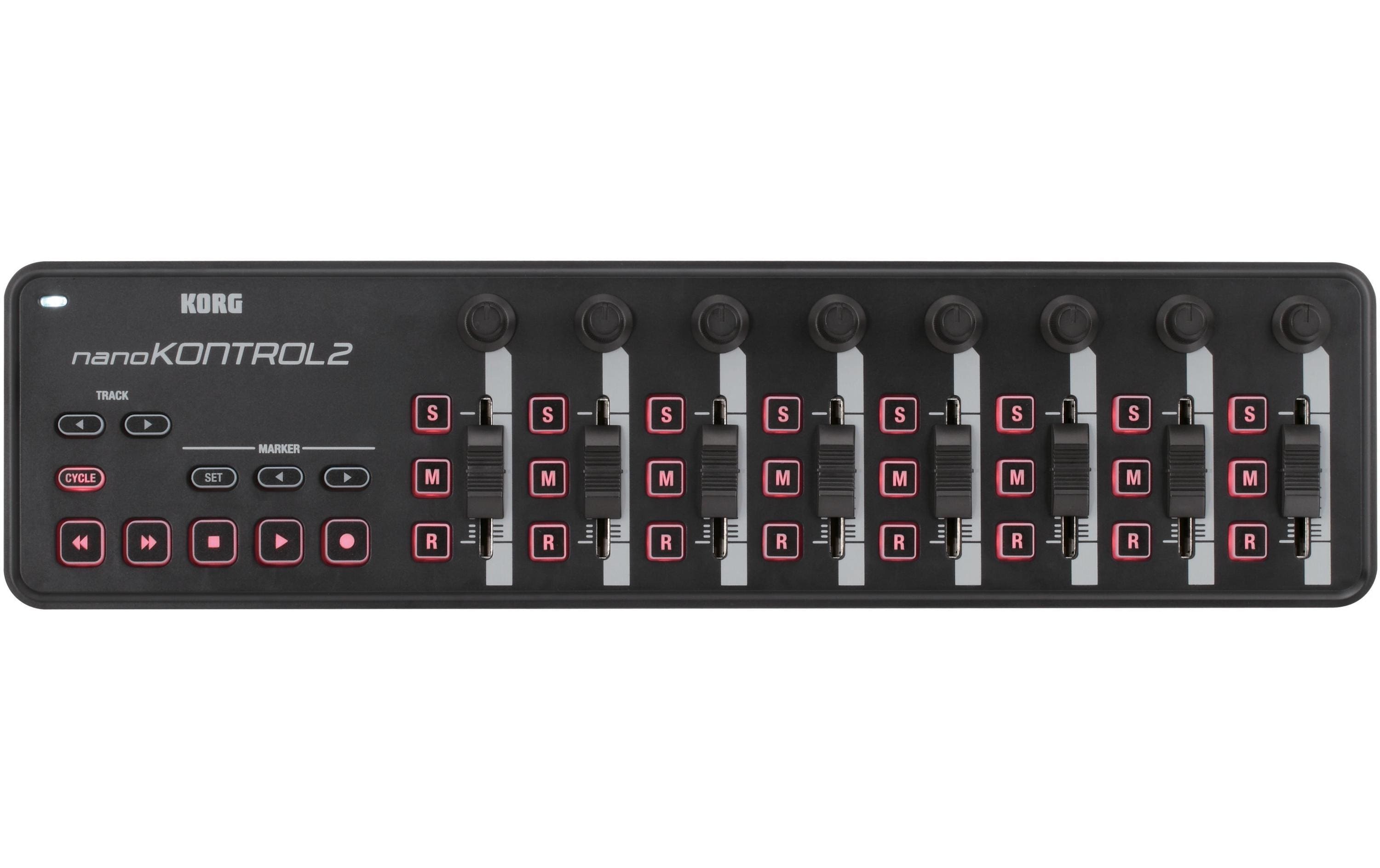 Korg Fader-Controller nanoKONTROL 2 – 8 Fader, Schwarz