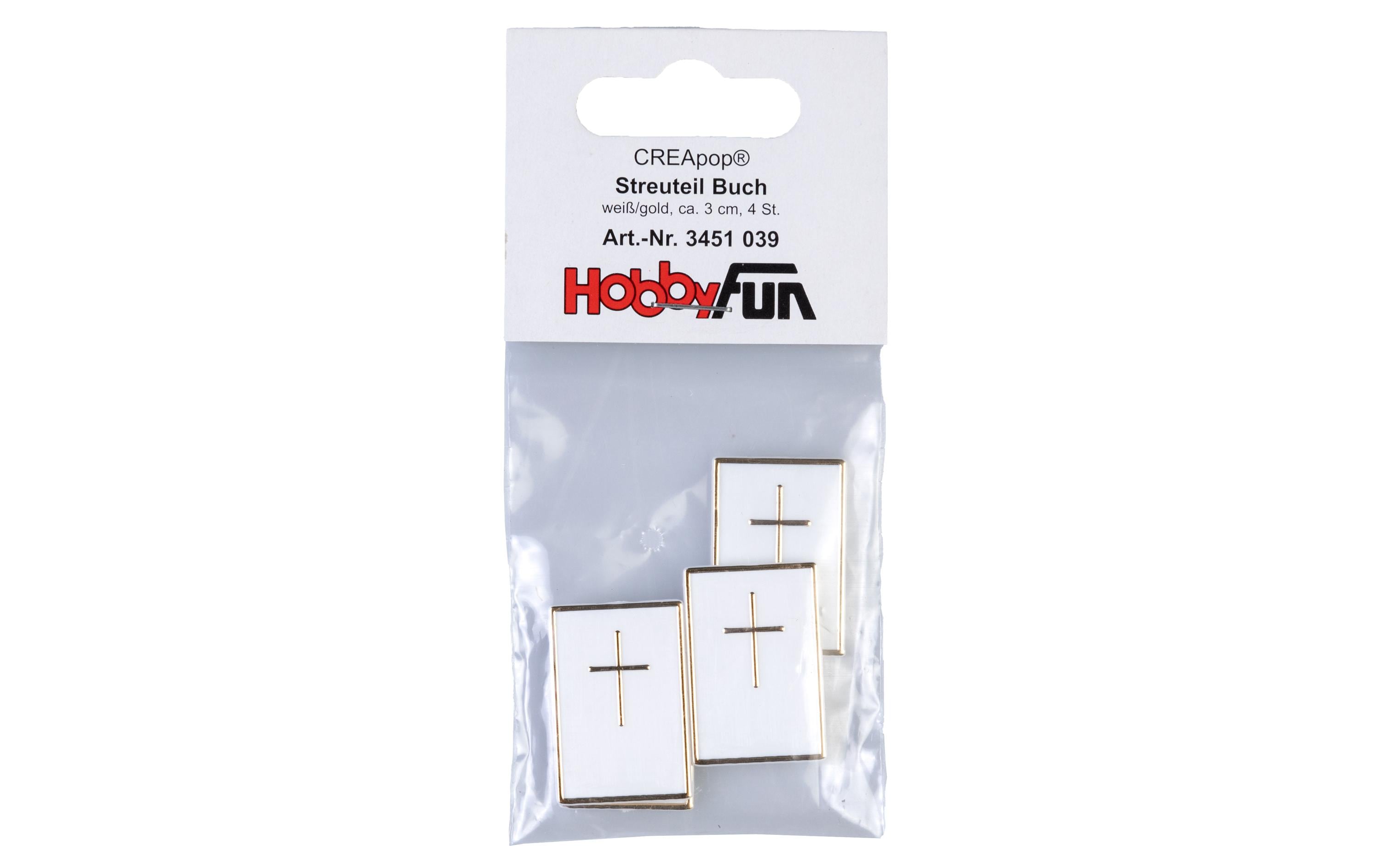 HobbyFun Streudeko Buch 4 Stück