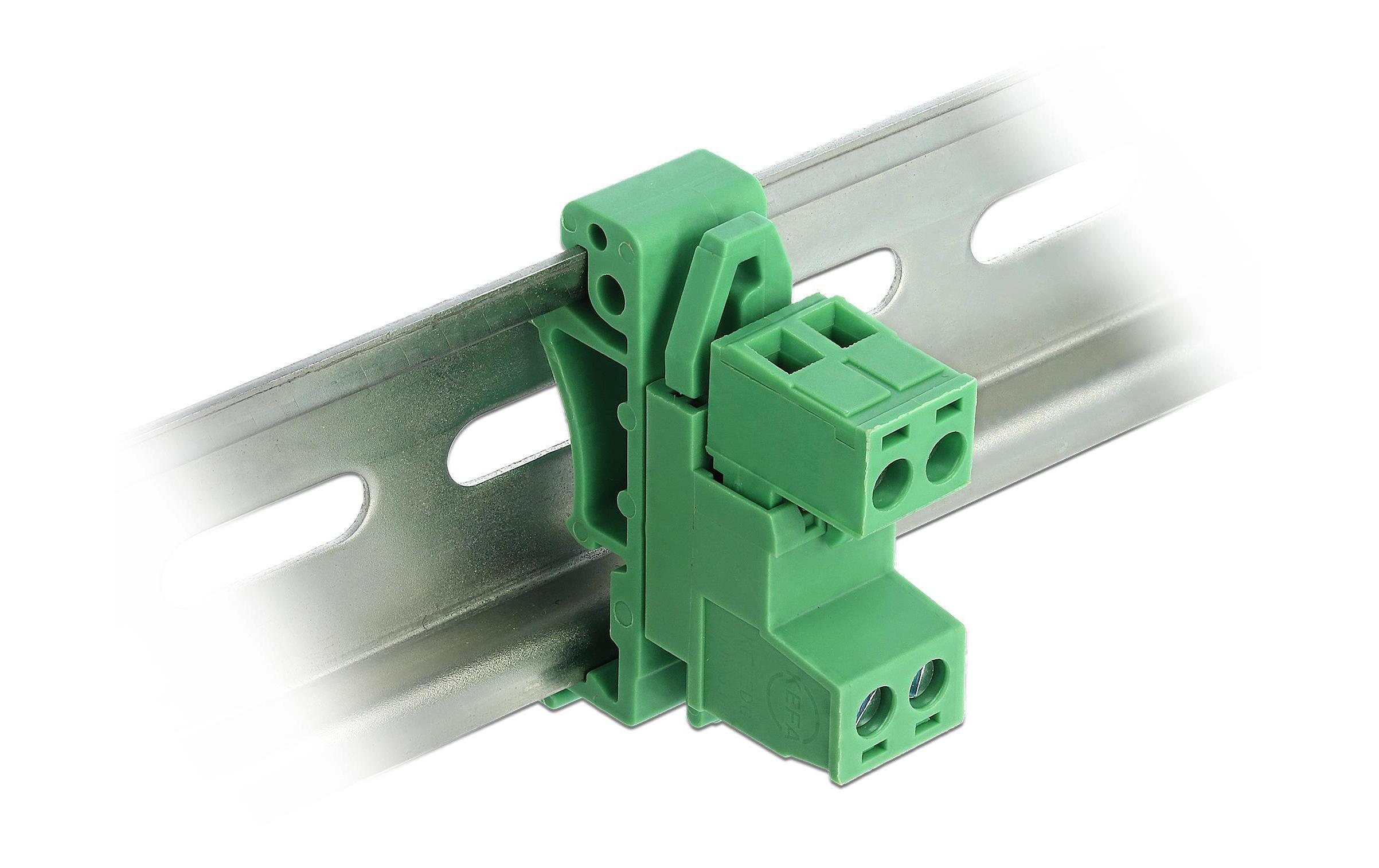 Delock Terminalblock 2 Pin, 5.08 mm Rastermass gewinkelt