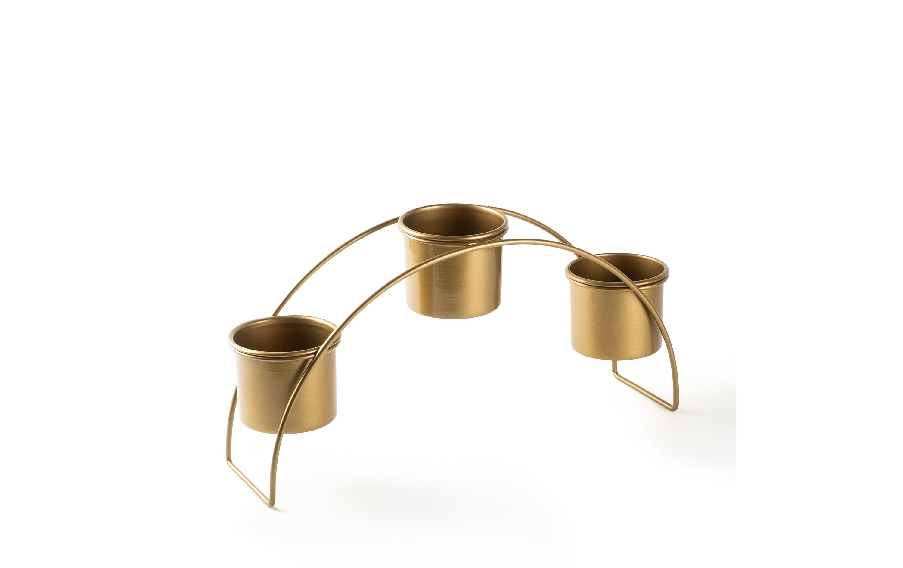 Wallxpert Pflanzenständer 20 cm, Gold