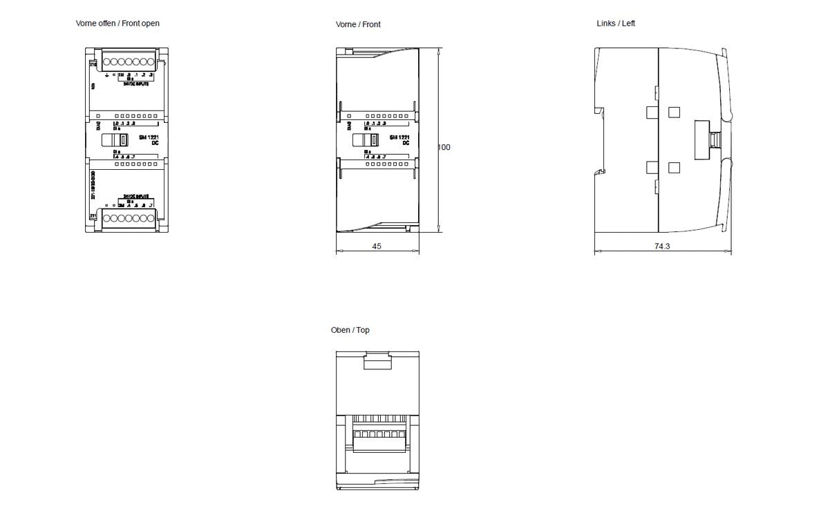 Siemens SIMATIC S7-1200 SM 1221, DI 8 x 24 V DC