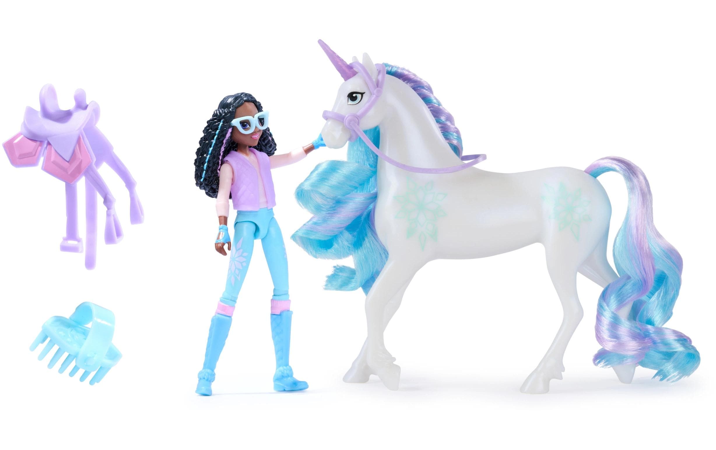 Spinmaster Unicorn Academy Layla Doll & Glacier Unicorn