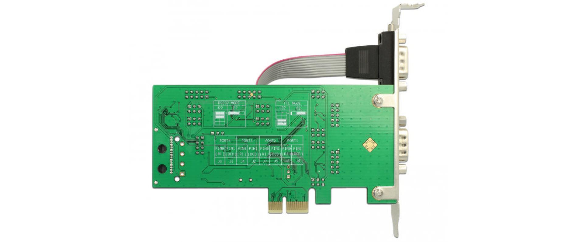 Delock PCI-Express-Karte 62922 3x Seriell + 1x TTL