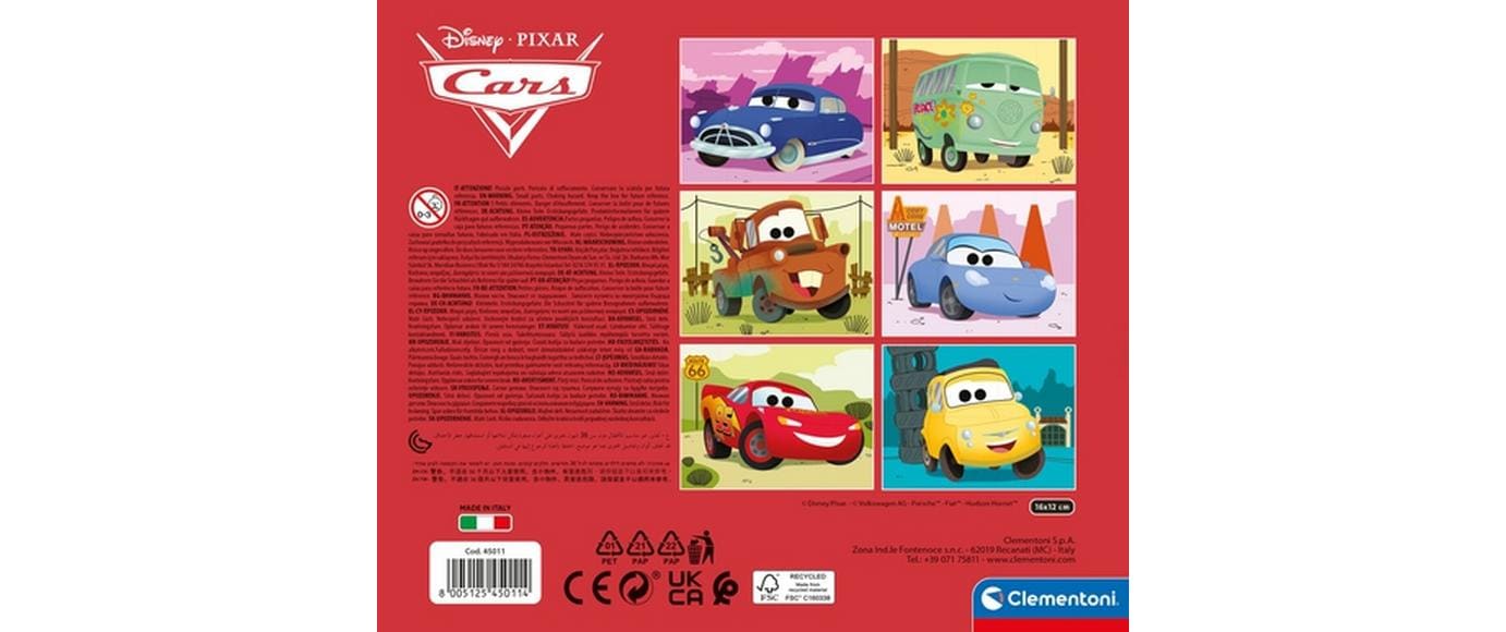 Clementoni Kleinkinder Puzzle Würfel Puzzle Cars 12 tlg.