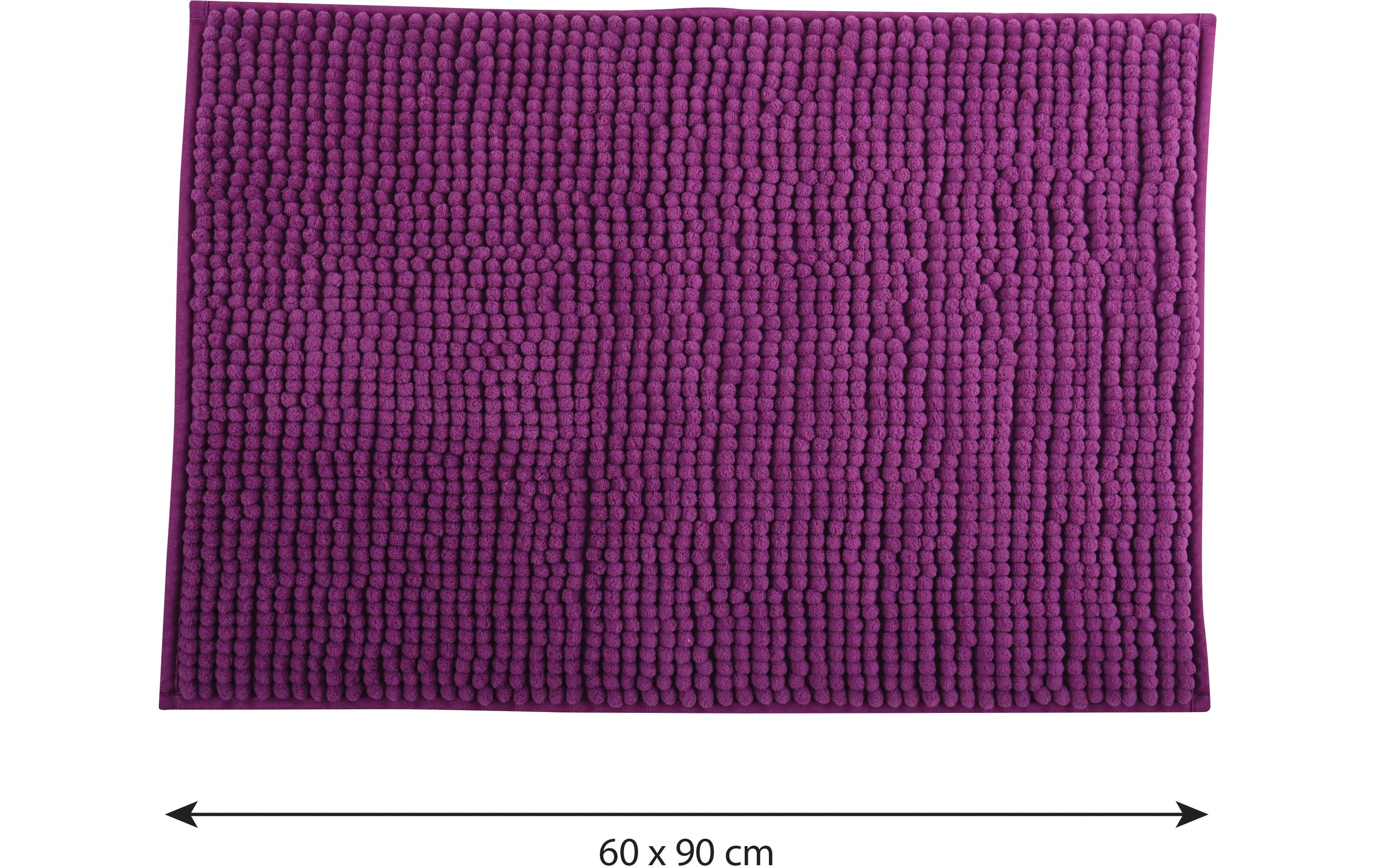 MSV Badteppich Chenille 60 x 90 cm, Violett