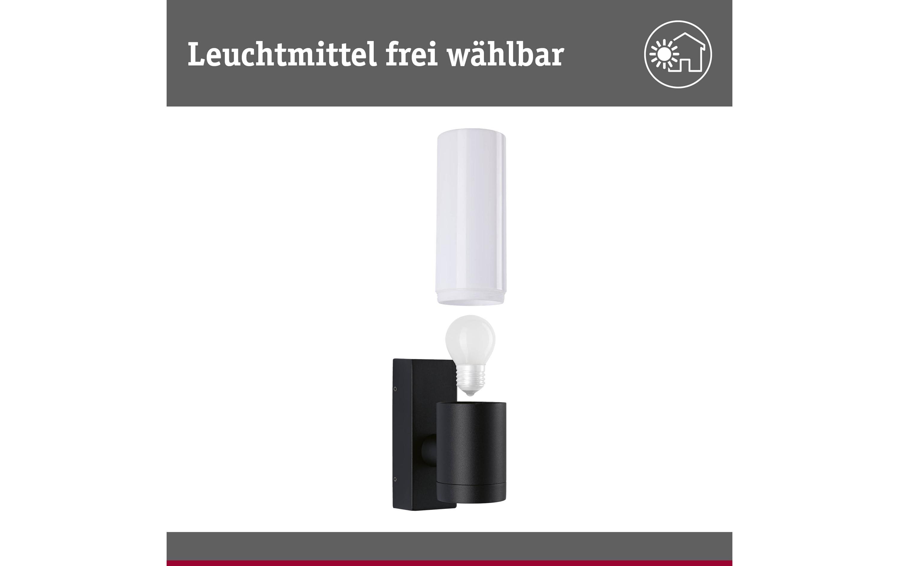 Paulmann Wandleuchte Tralia E27, 10W, Anthrazit