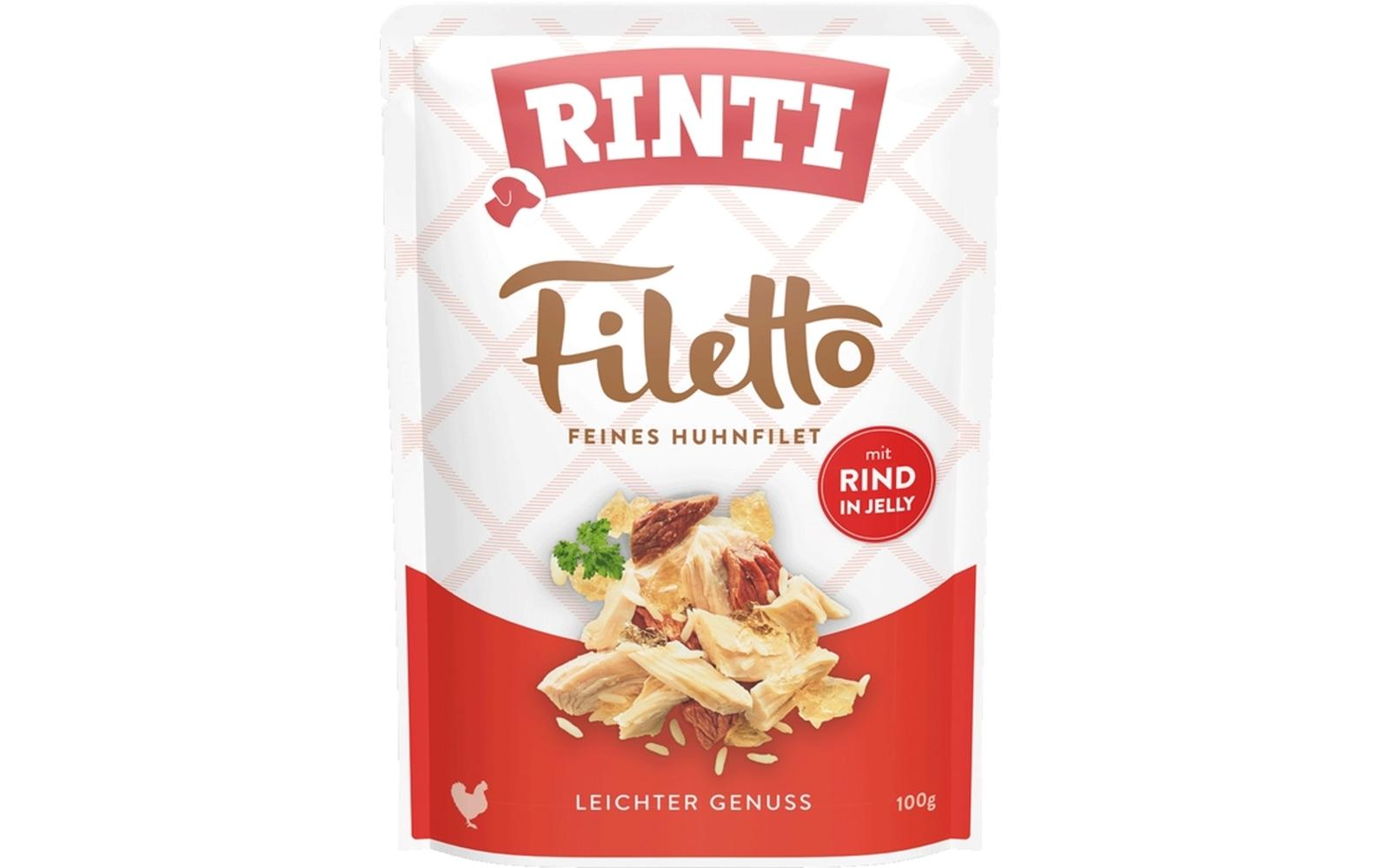 Rinti Nassfutter Filetto Huhn + Rind in Jelly, 100 g