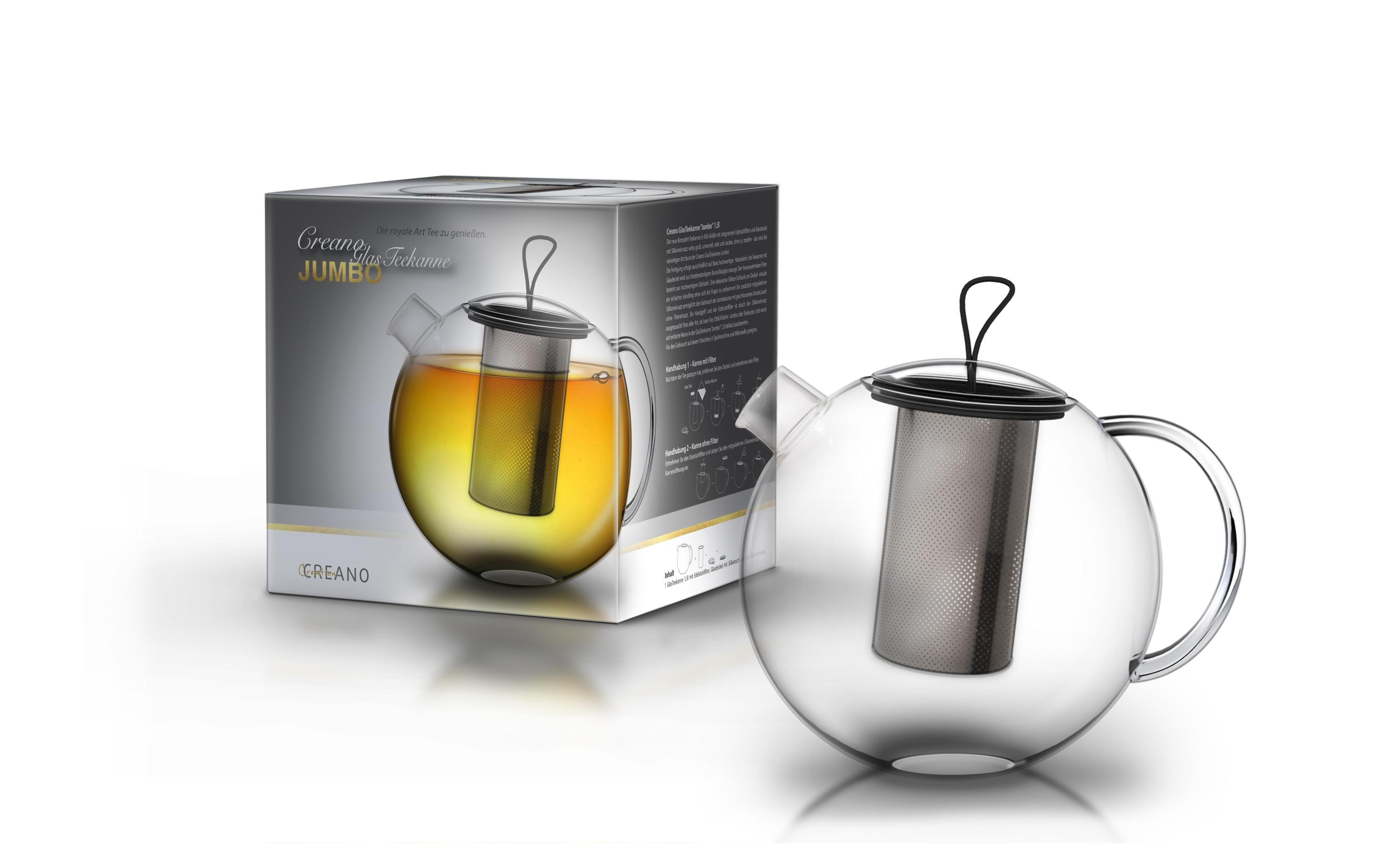 Creano Teekanne Jumbo 1 l, Transparent