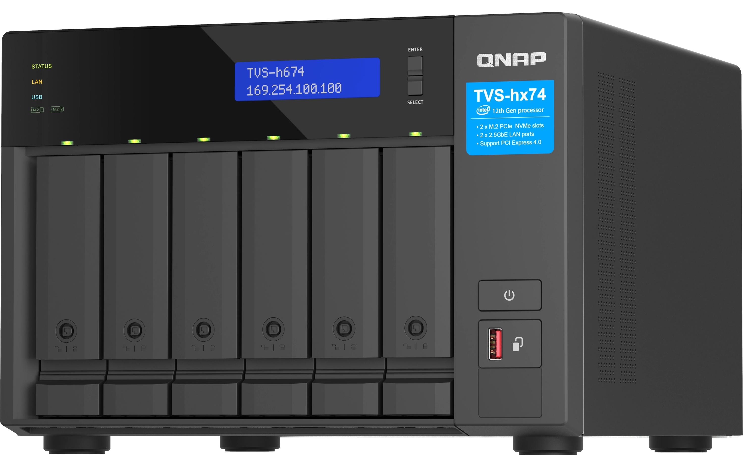 QNAP NAS TVS-h674-i3-16G 6-bay