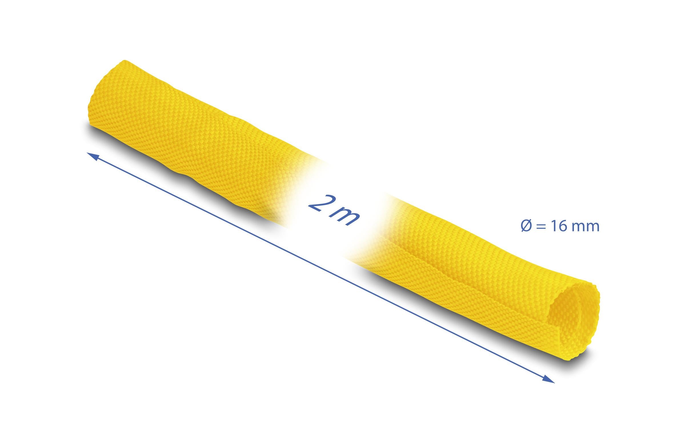Delock Kabelschlauch selbstschliessend 2 m x 16 mm Gelb