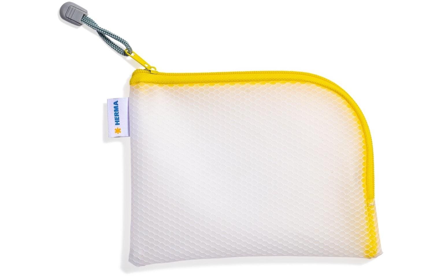 HERMA Etui Mesh Bag A6, 10.5 x 14.8 cm, Gelb/Weiss