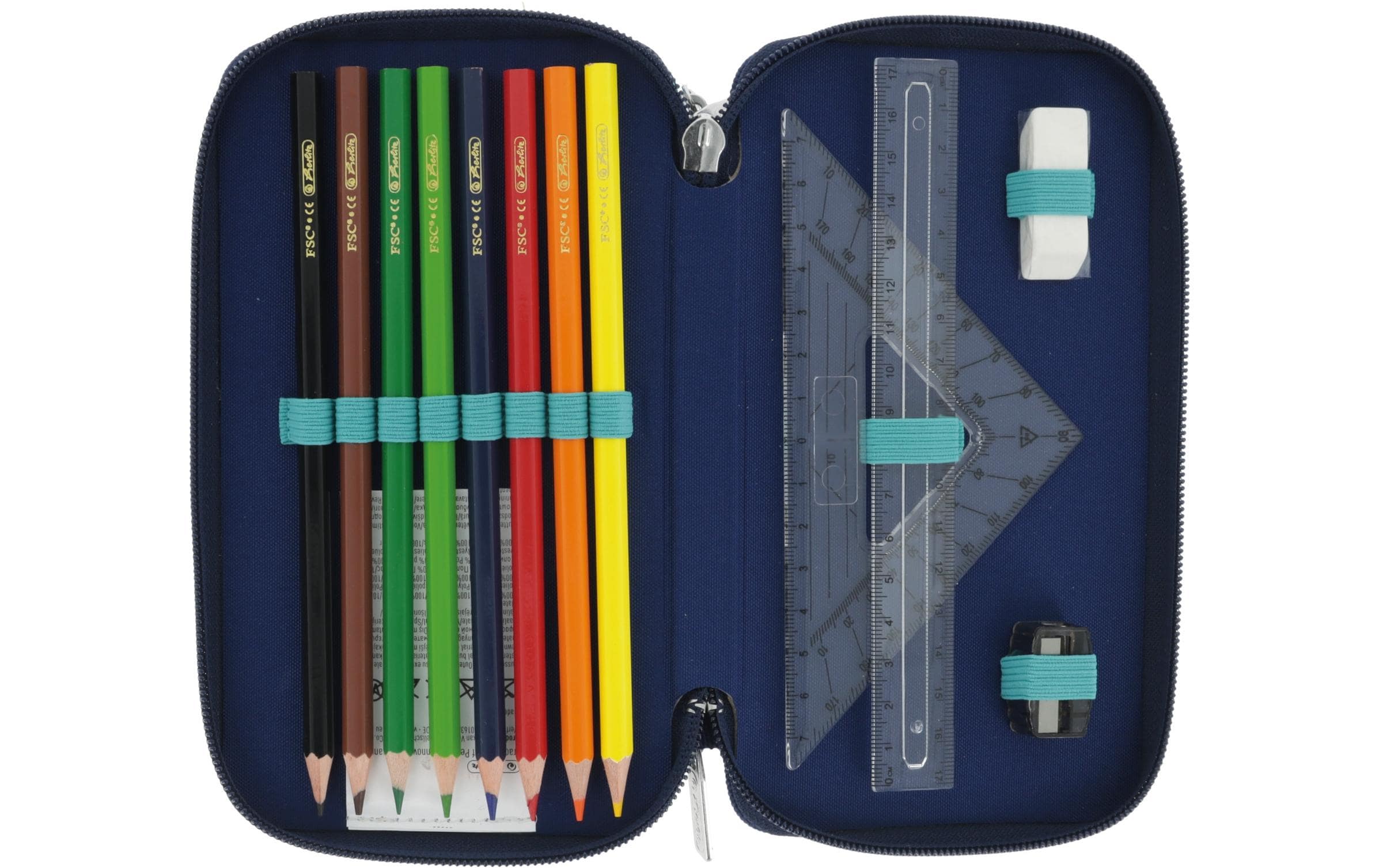 Herlitz Etui Triple 31-teilig, Deep Ocean