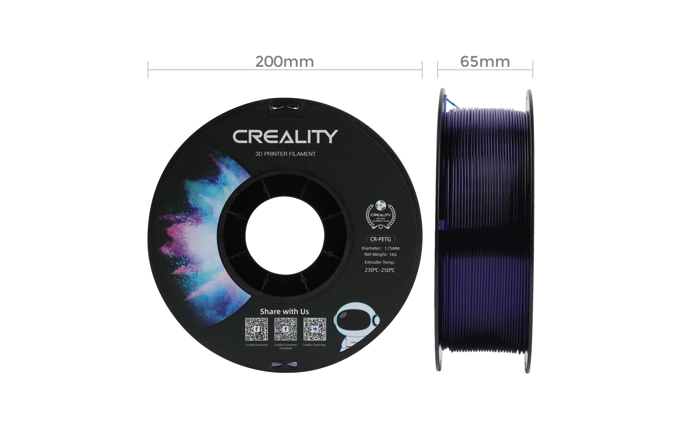 Creality Filament PETG, Transparent Blau, 1.75 mm, 1 kg