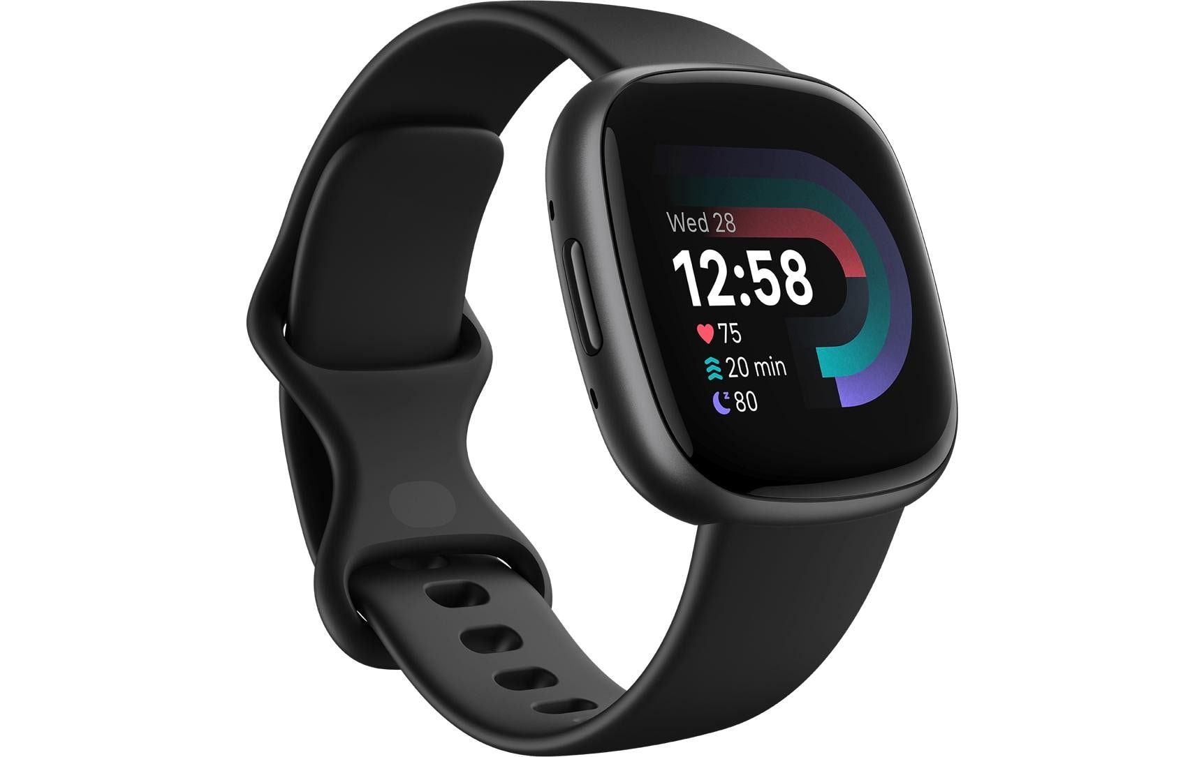 Fitbit GPS-Sportuhr Versa 4 Smartwatch Schwarz/Schwarz