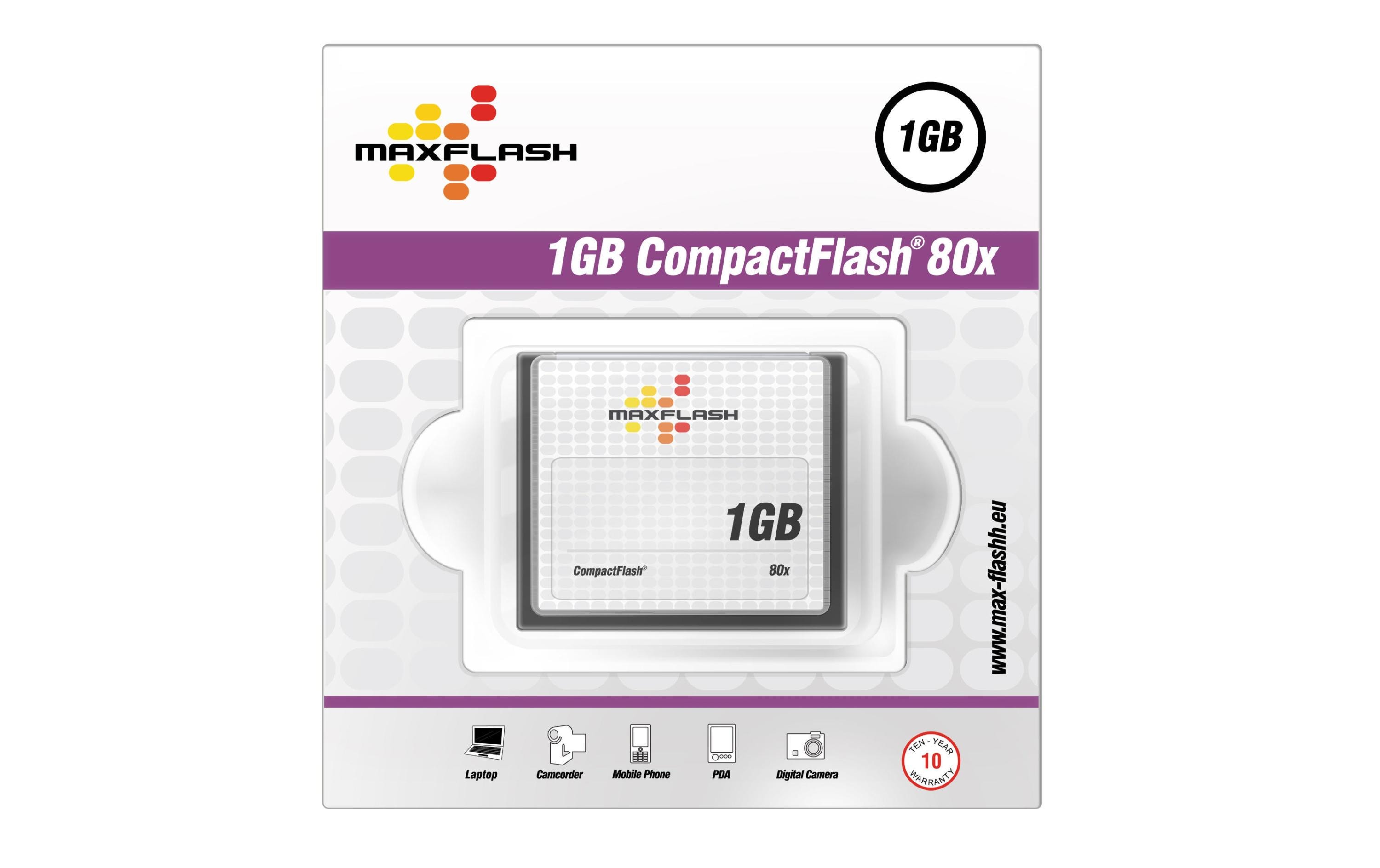 MaxFlash CF-Karte 80x 1 GB