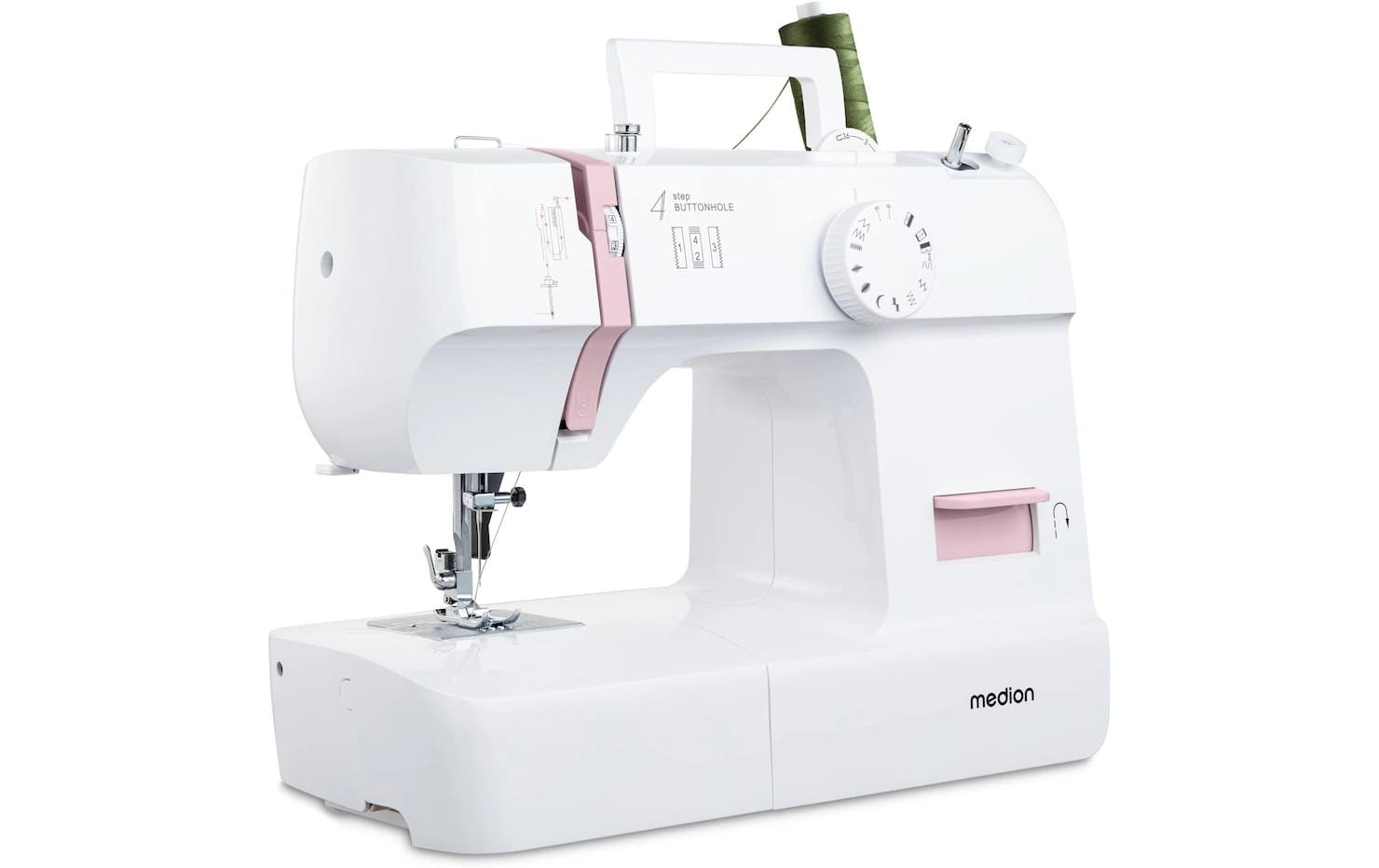 Medion Nähmaschine Life SM70 Weiss/Rosa