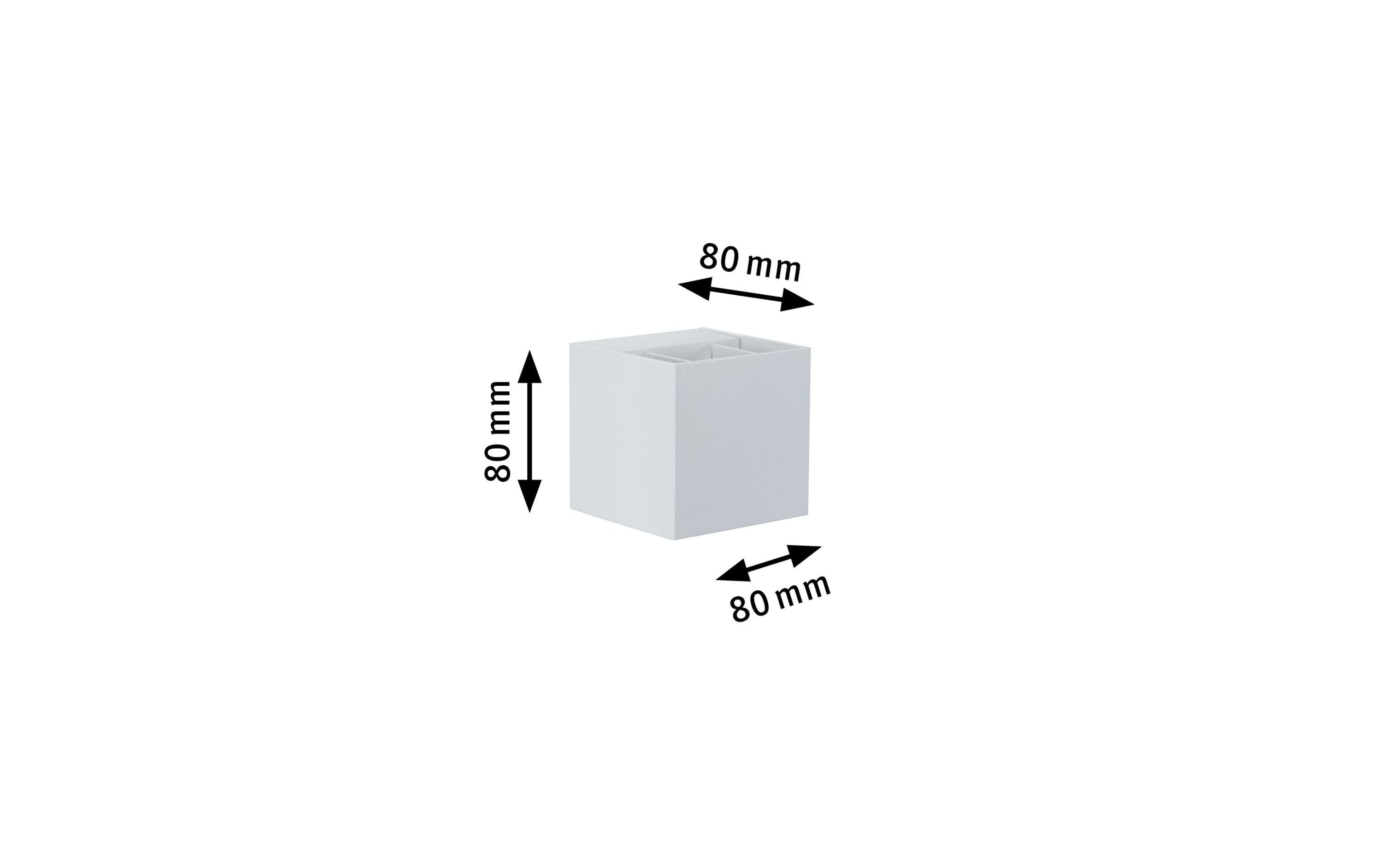 Paulmann Wandleuchte Cybo 8 x 8 cm, 2 x 3 W, 2700 K, Weiss