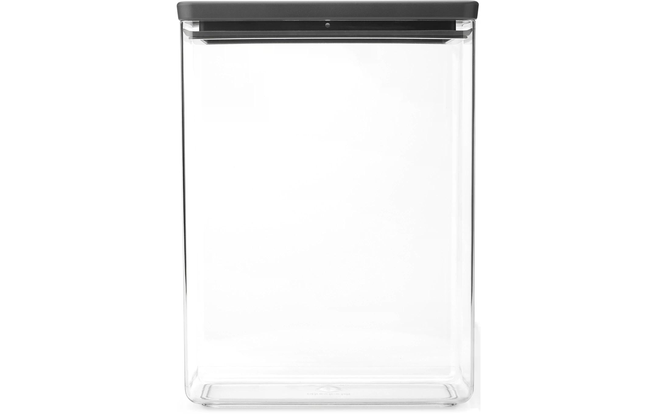 Brabantia Vorratsdose Tasty+ 5.4 l, Dunkelgrau/Transparent