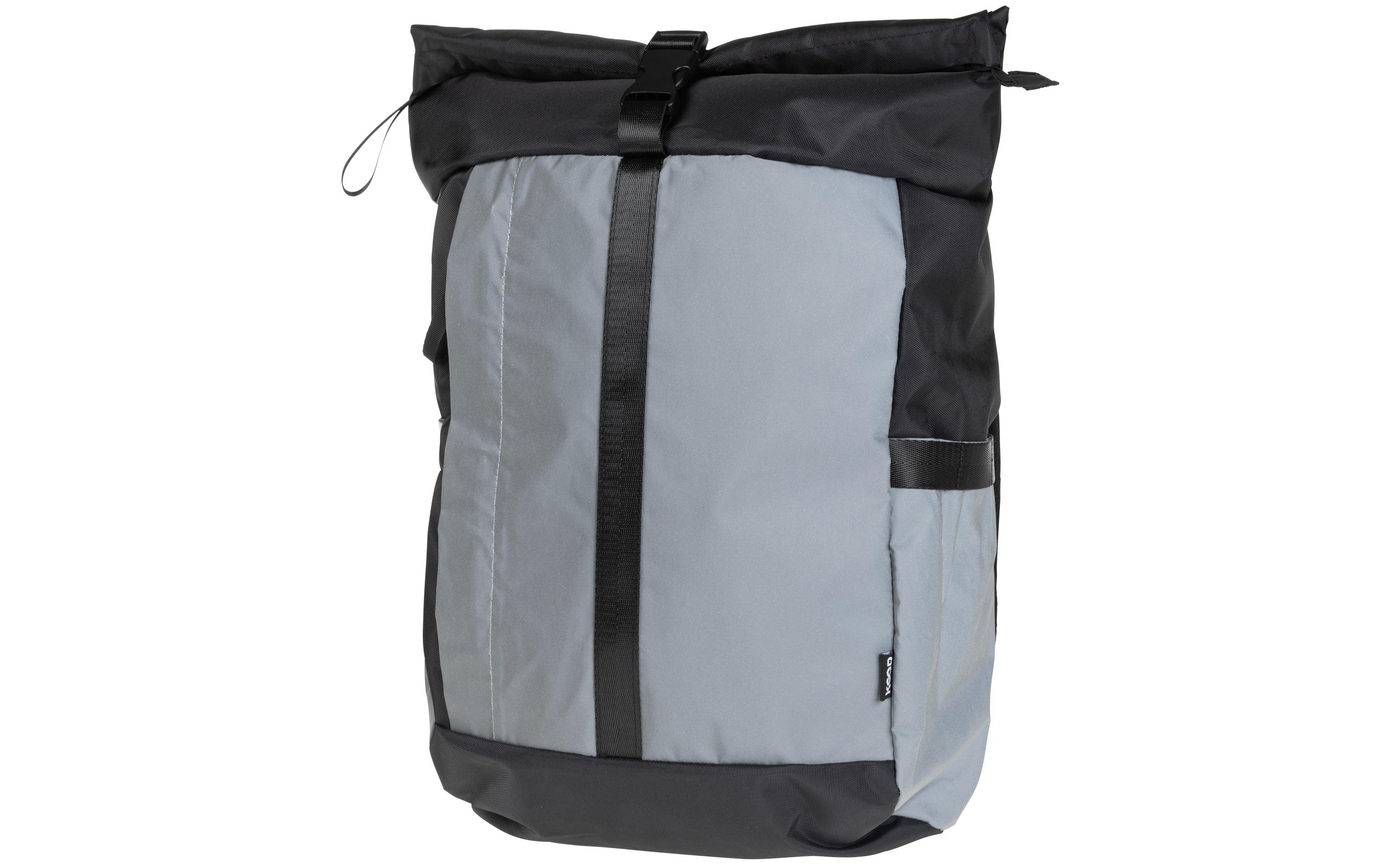 KOOR Rucksack Veedi Rolltop Reflective 22 l, Schwarz