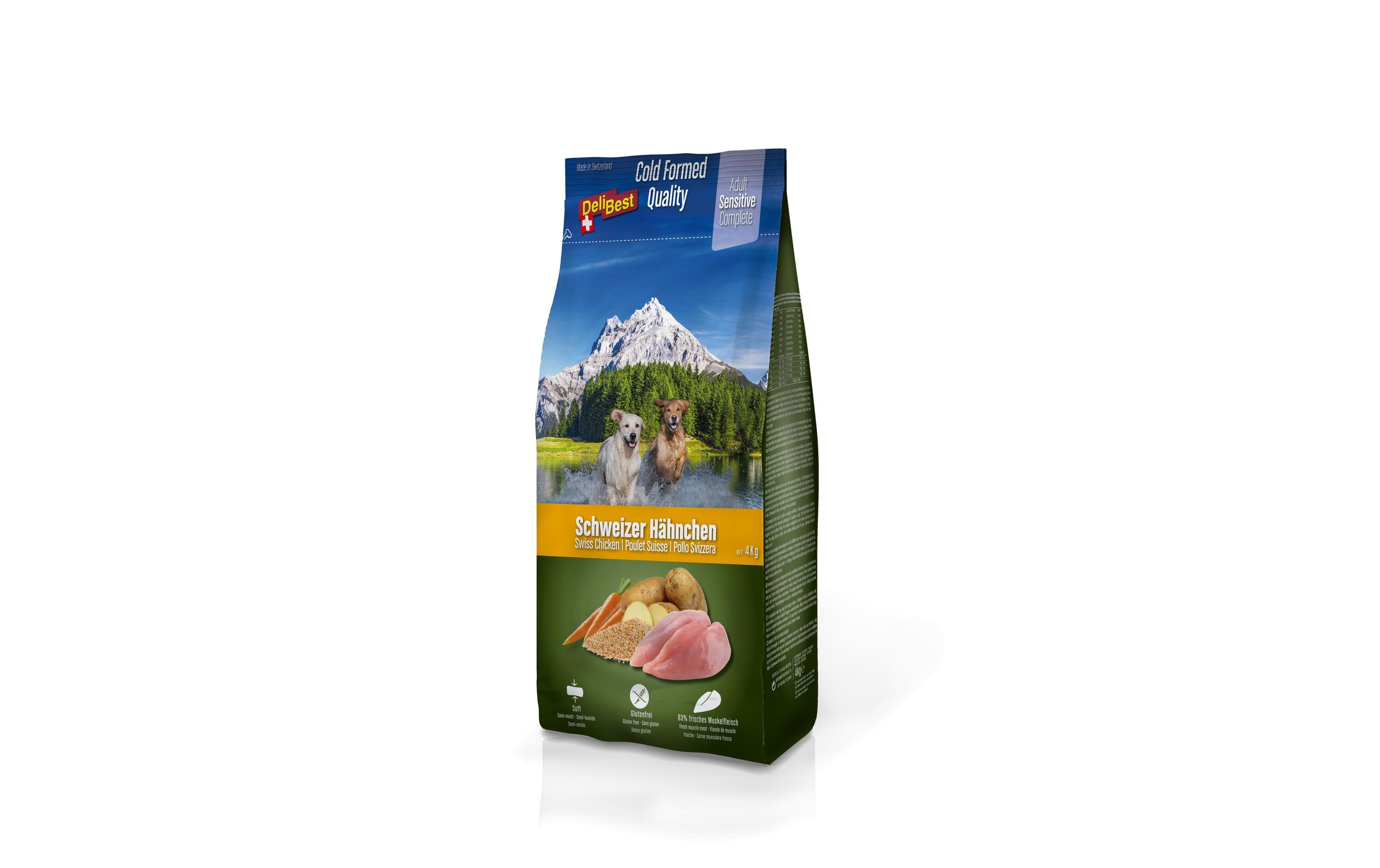 DeliBest Halbfeuchtfutter Premium Complete Sensitive Dog, Huhn, 4 kg