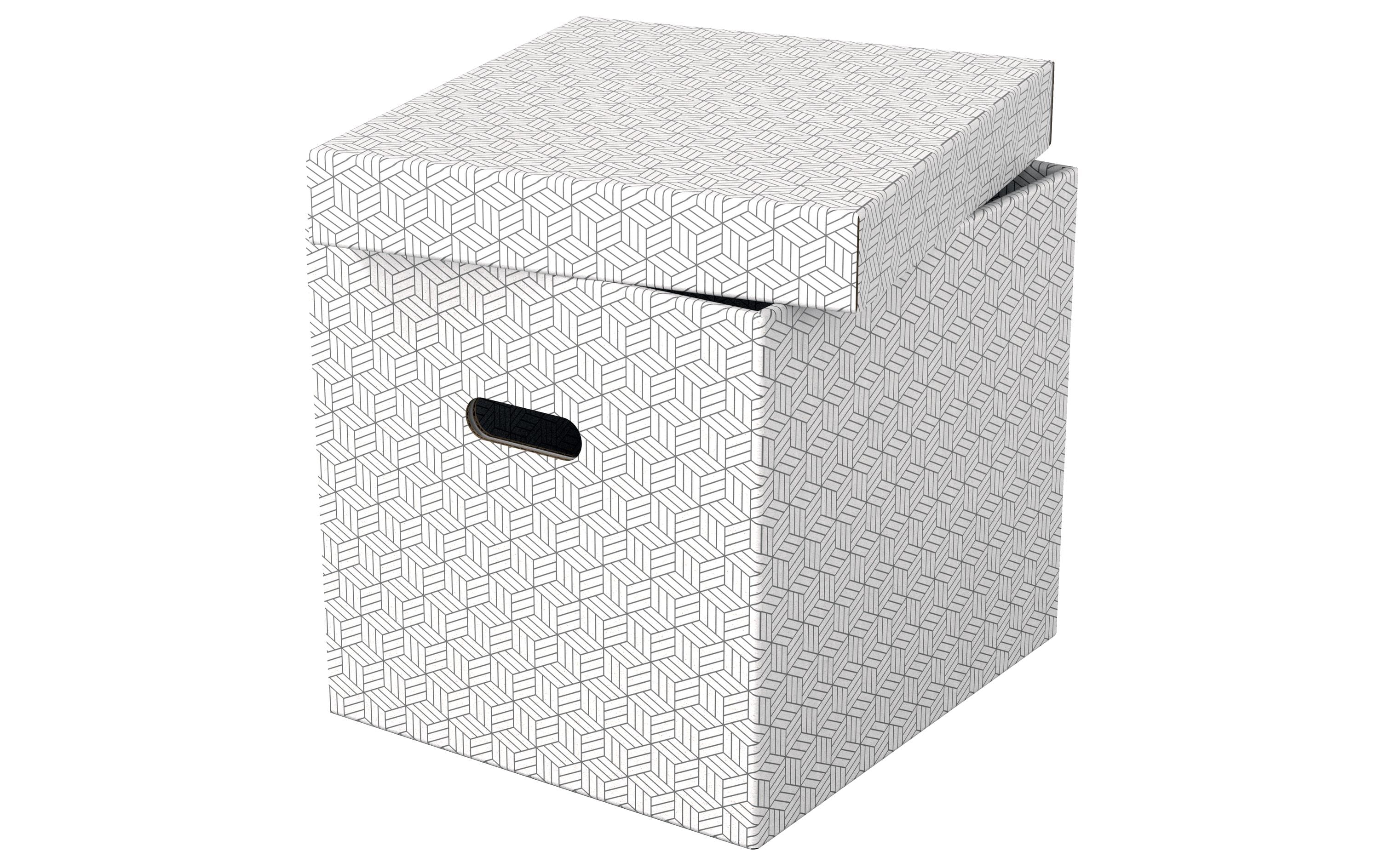 Leitz Aufbewahrungsbox Esselte Home Cube Gross, 3 Stück, Weiss