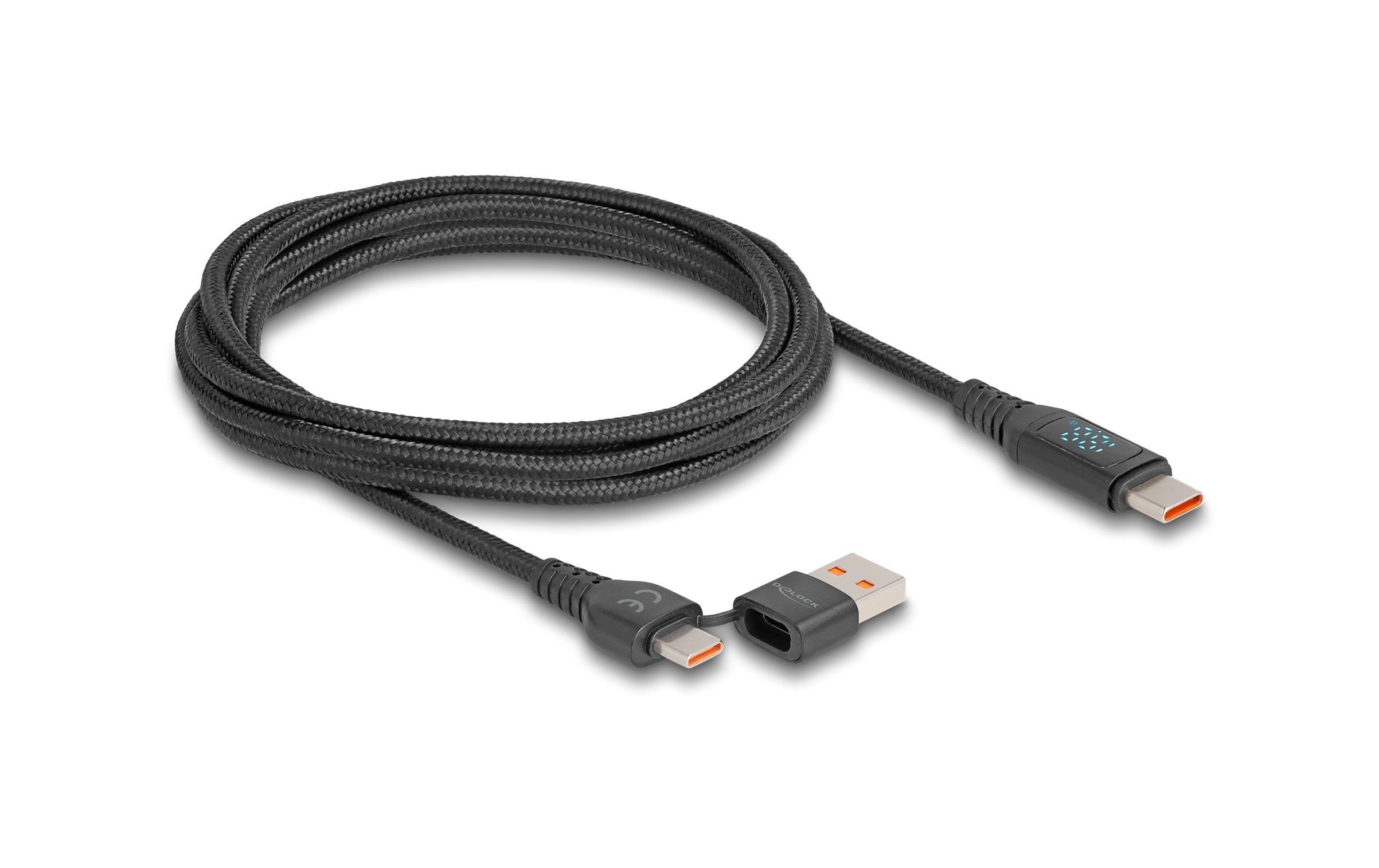 Delock USB-Ladekabel 88137 USB C - USB A/USB C 1.2 m