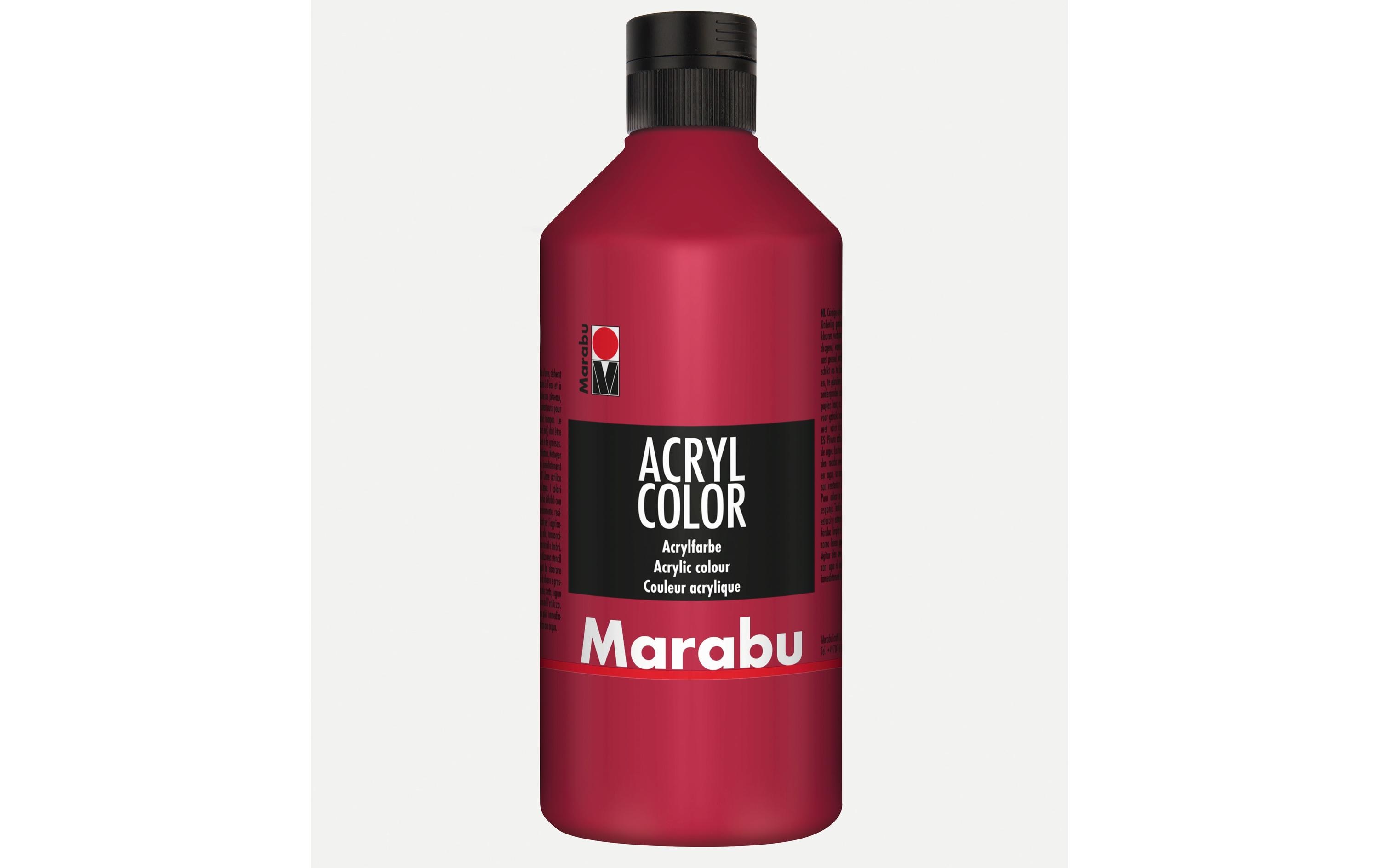 Marabu Acrylfarbe Acryl Color 500 ml Karminrot