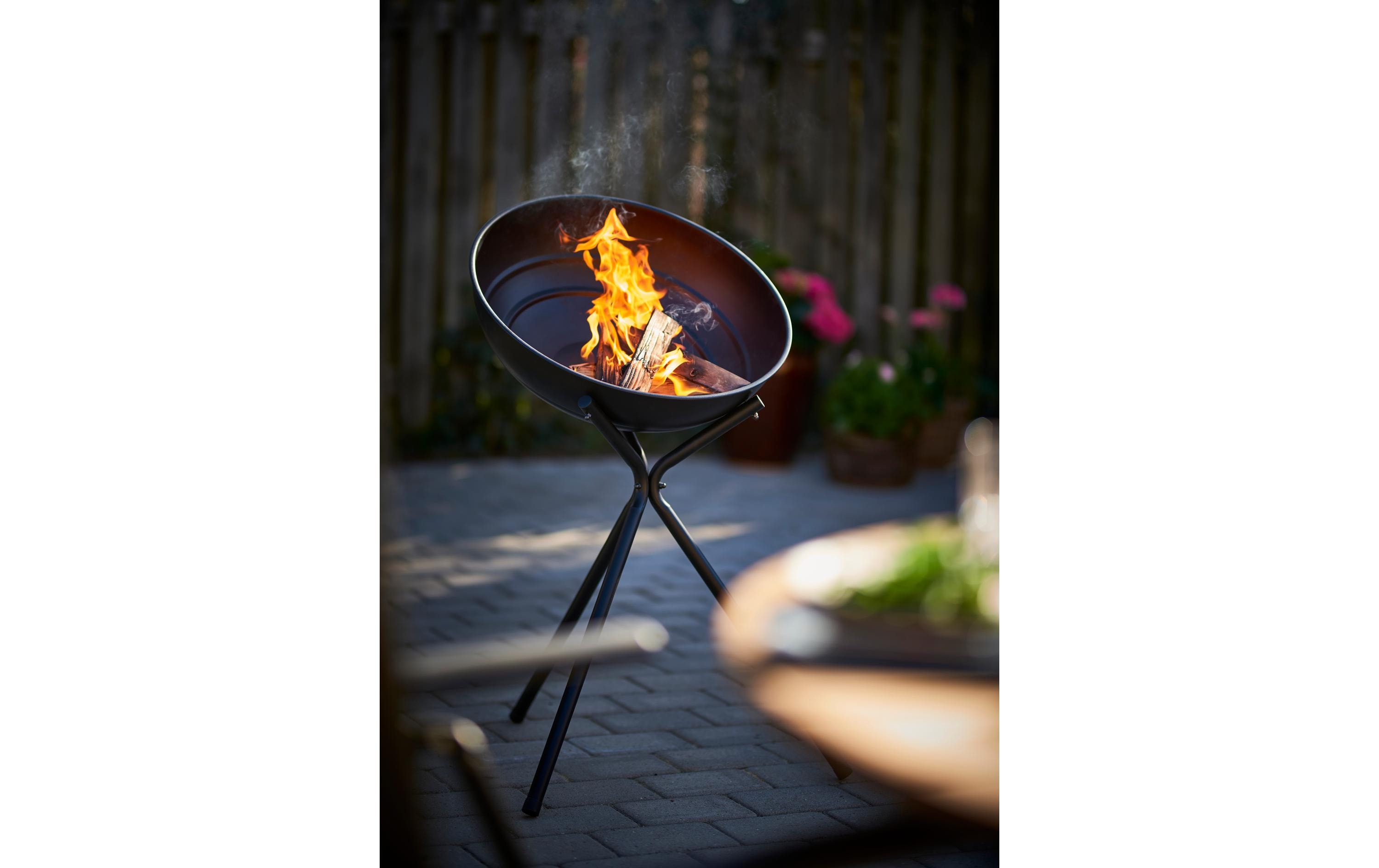 Dangrill Feuerschale mit Ständer, Ø 57 cm, Schwarz