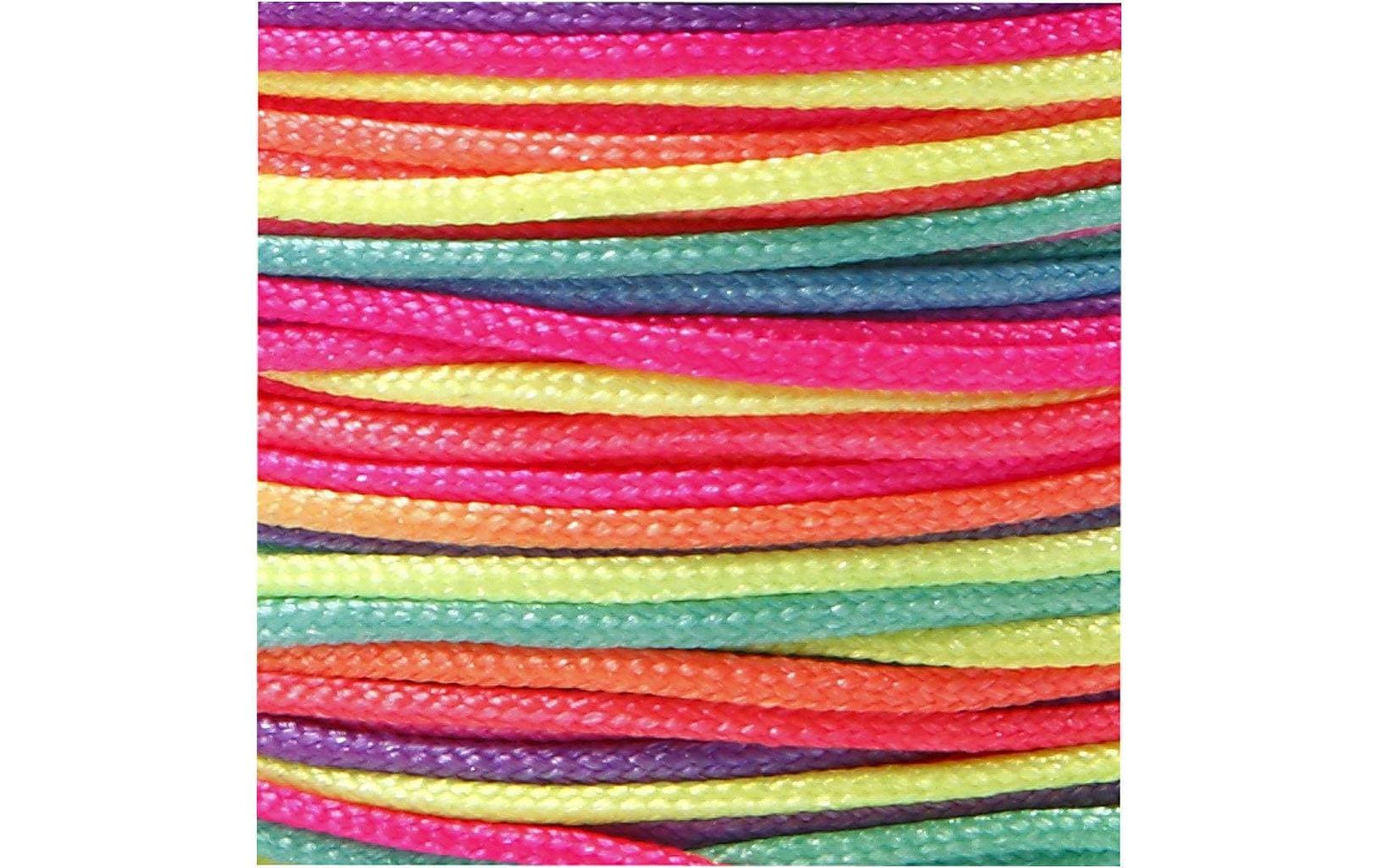 Creativ Company Macramé-Band 1 mm, Neon multi, 28 m