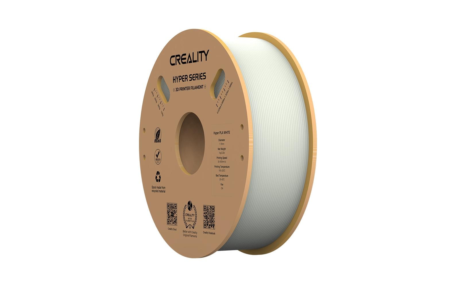 Creality Filament PLA Hyper, Weiss, 1.75 mm, 1 kg