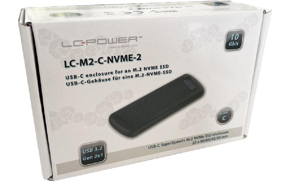 LC-Power Externes Gehäuse LC-M2-C-NVME-2 M.2